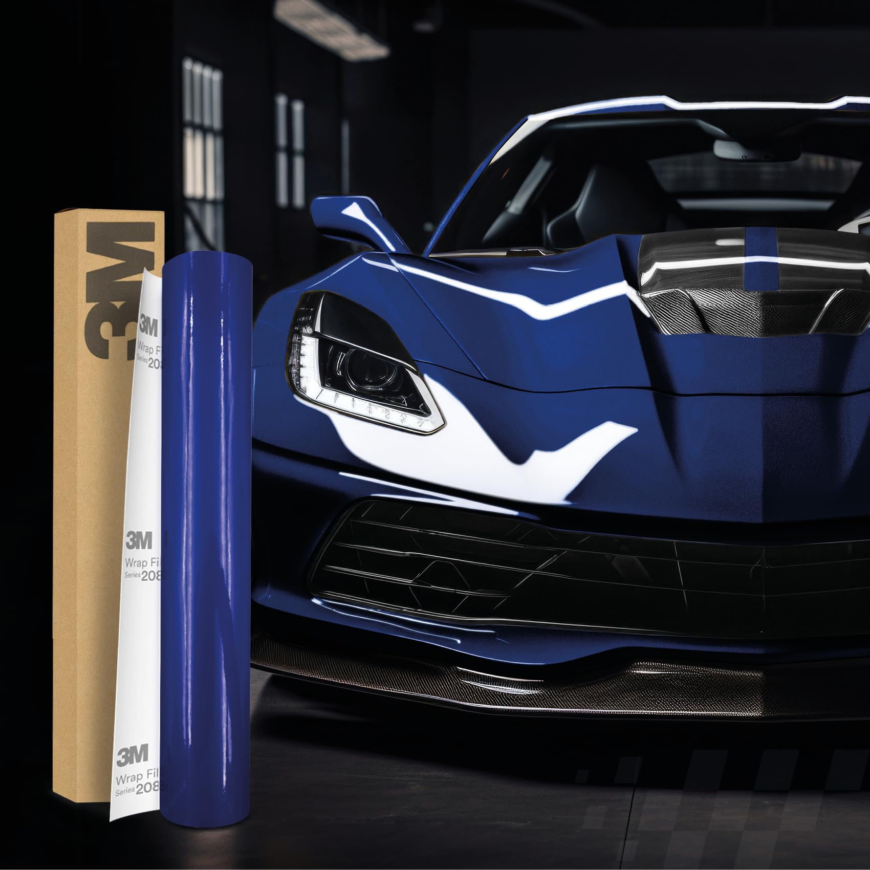 3M 2080 Car Wrapping Folie Selbstklebende Autofolie für Auto Motorrad Boot 3D Lackschutzfolie mit Luftkanälen zum Folieren (HG378 High Gloss Blue Raspberry, 450 x 152cm) von Finest Folia