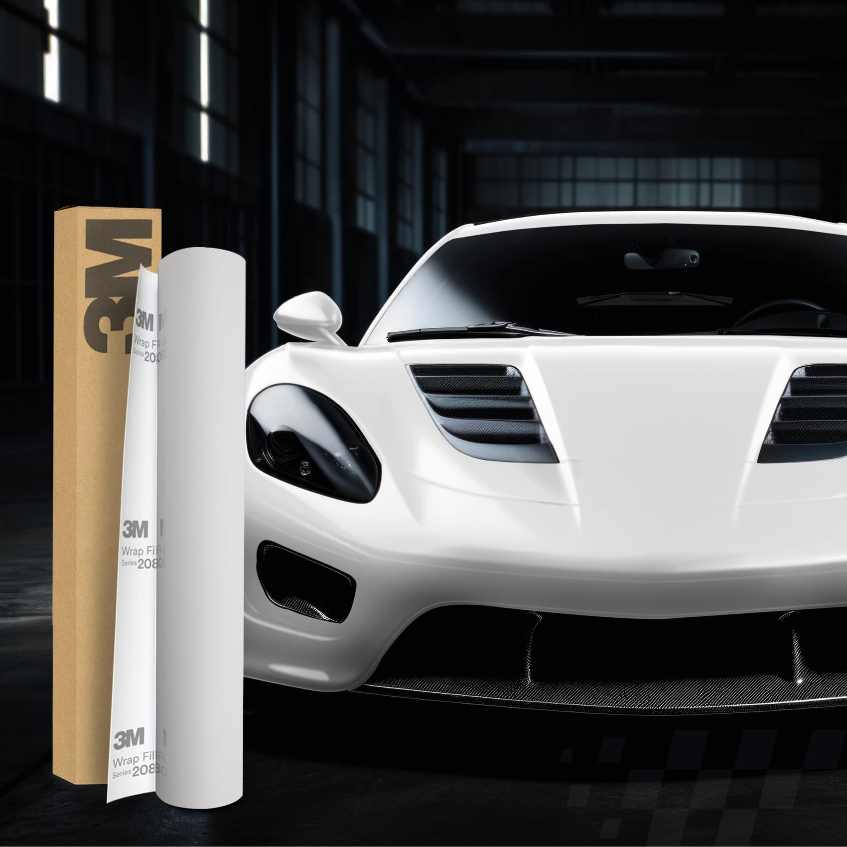3M 2080 Car Wrapping Folie Selbstklebende Autofolie für Auto Motorrad Boot 3D Lackschutzfolie mit Luftkanälen zum Folieren (M10 Matte White, 22,86m x 152cm (Vollrolle)) von Finest Folia