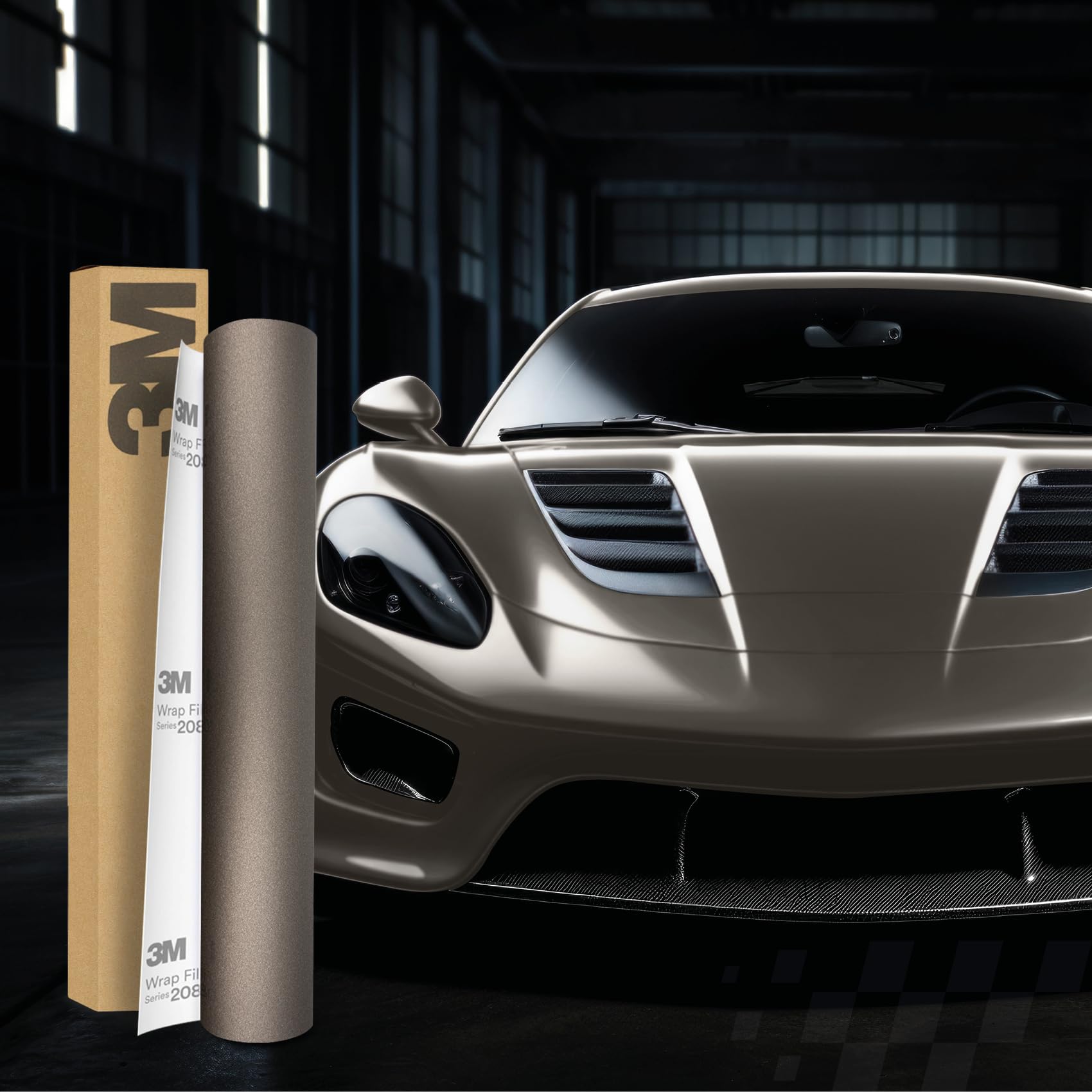 3M 2080 Car Wrapping Folie Selbstklebende Autofolie für Auto Motorrad Boot 3D Lackschutzfolie mit Luftkanälen zum Folieren (M211 Matte Charcoal Metallic, 500 x 152cm) von Finest Folia
