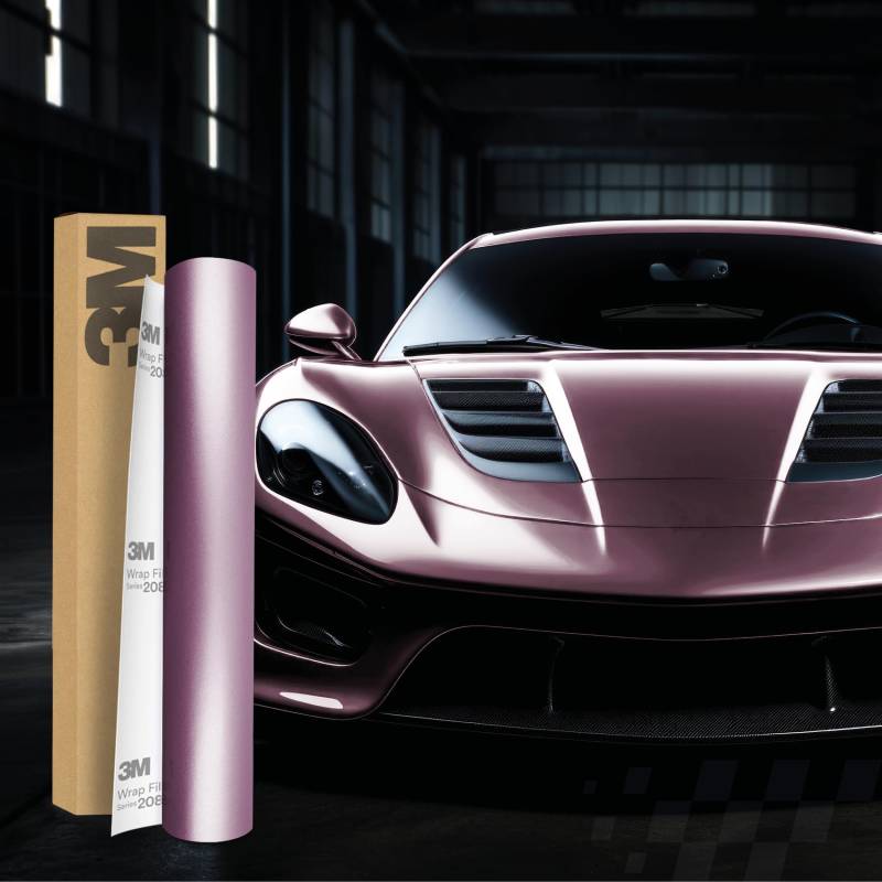 3M 2080 Car Wrapping Folie Selbstklebende Autofolie für Auto Motorrad Boot 3D Lackschutzfolie mit Luftkanälen zum Folieren (S238 Satin Frozen Berry, 500 x 152cm) von Finest Folia