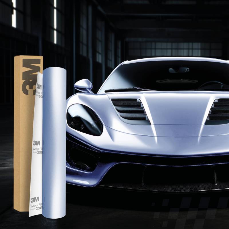 3M 2080 Car Wrapping Folie Selbstklebende Autofolie für Auto Motorrad Boot 3D Lackschutzfolie mit Luftkanälen zum Folieren (S87 Satin Lunar Blue, 22,86m x 152cm (Vollrolle)) von Finest Folia