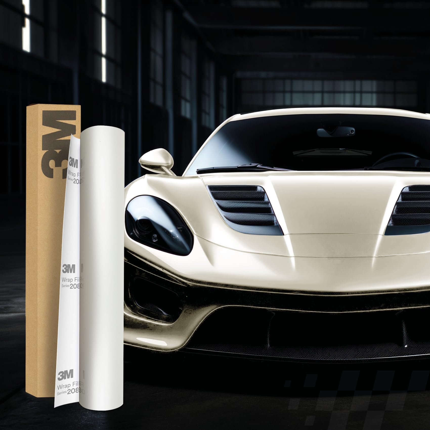 3M 2080 Car Wrapping Folie Selbstklebende Autofolie für Auto Motorrad Boot 3D Lackschutzfolie mit Luftkanälen zum Folieren (SP10 Satin Pearl White, 500 x 152cm) von Finest Folia