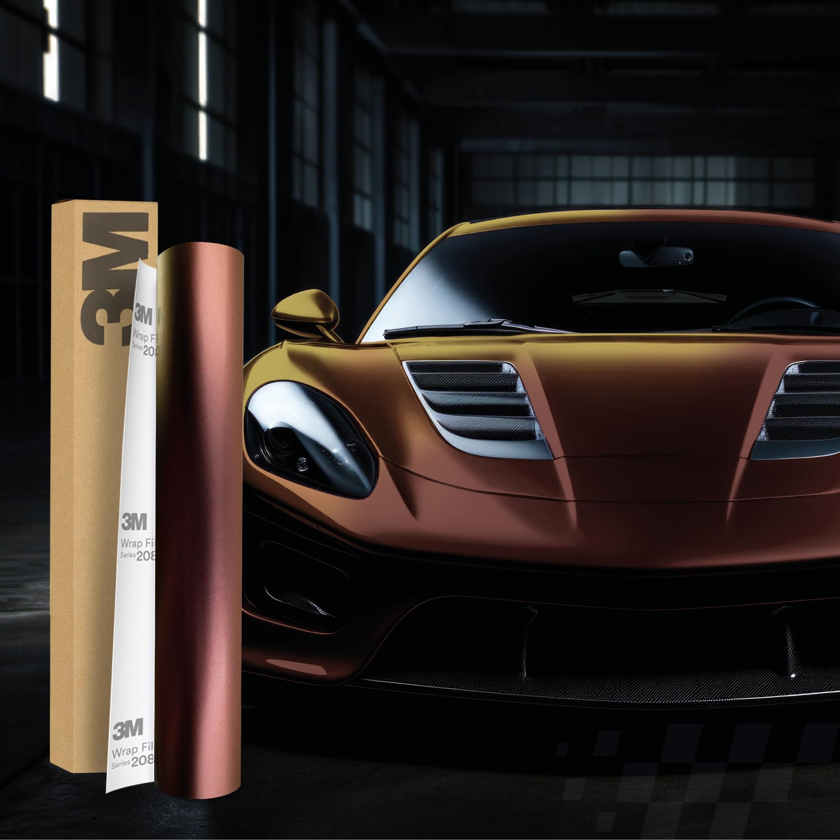 3M 2080 Car Wrapping Folie Selbstklebende Autofolie für Auto Motorrad Boot 3D Lackschutzfolie mit Luftkanälen zum Folieren (SP236 Satin Volcanic Flare, 200 x 152cm) von Finest Folia