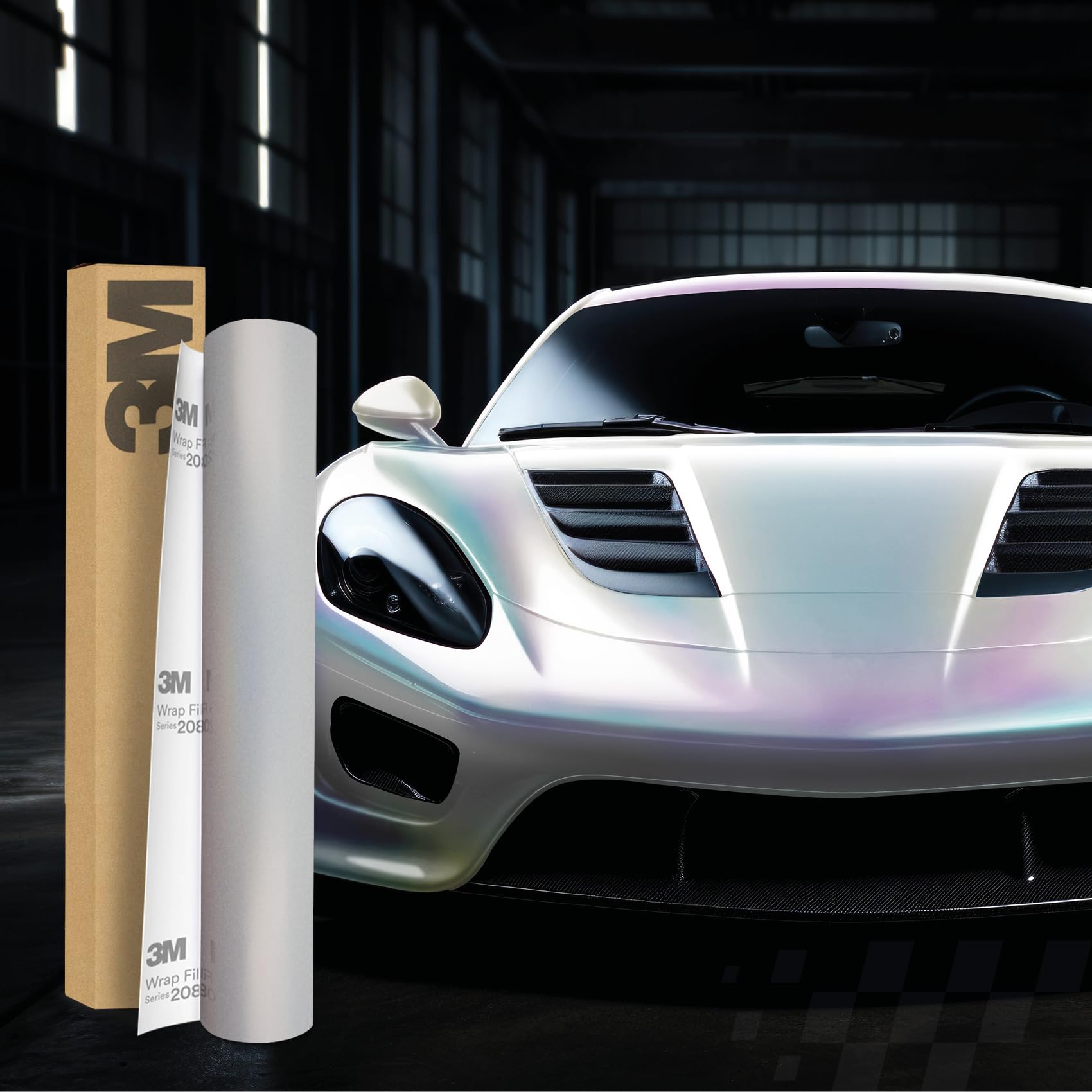 3M 2080 Car Wrapping Folie Selbstklebende Autofolie für Auto Motorrad Boot 3D Lackschutzfolie mit Luftkanälen zum Folieren (SP280 Satin Ghost Pearl, 200 x 152cm) von Finest Folia