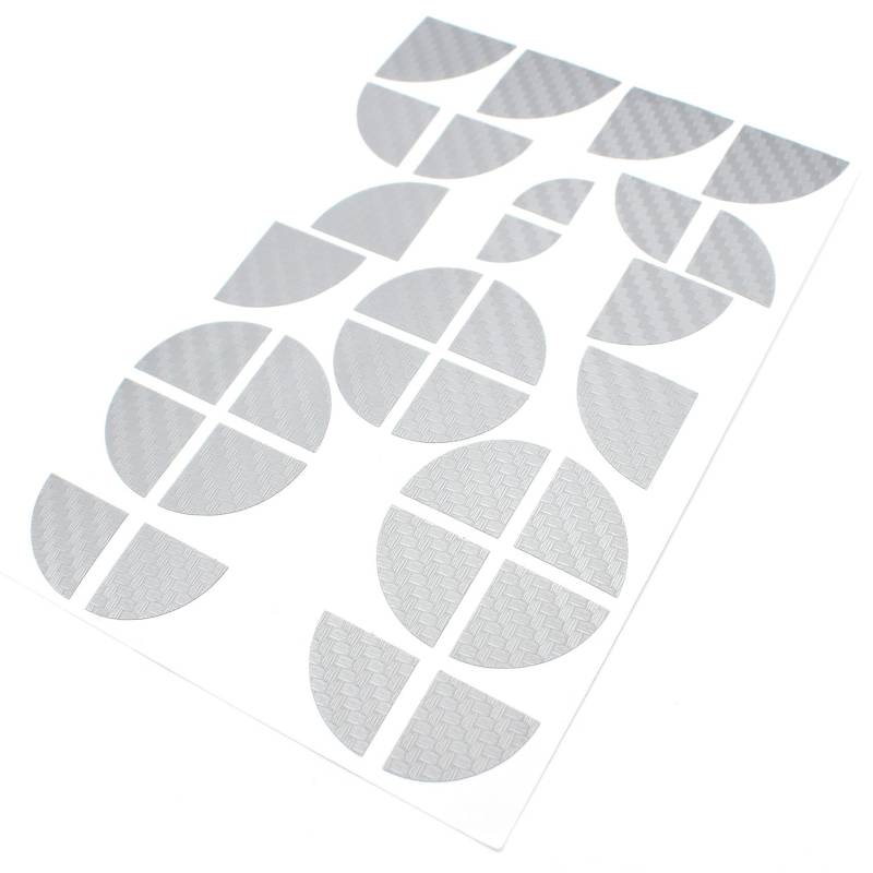 4D Carbonfolie Emblem Ecken Aufkleber von Finest-Folia (K004 Anthrazit) von Finest Folia