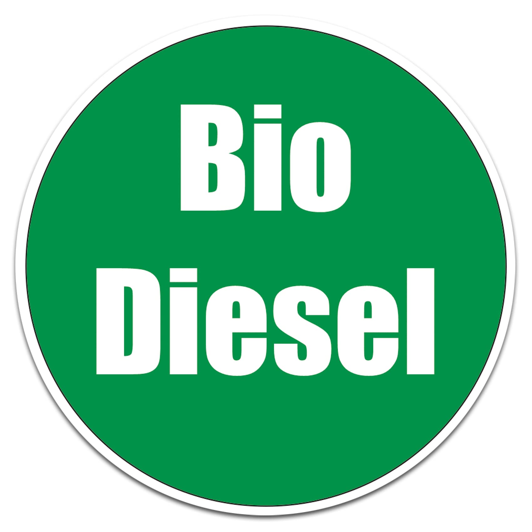 Finest-Folia Aufkleber BIODIESEL 8 cm rund, Bio Diesel Bagger LKW Transporter Auto KFZ R030 (1) von Finest-Folia