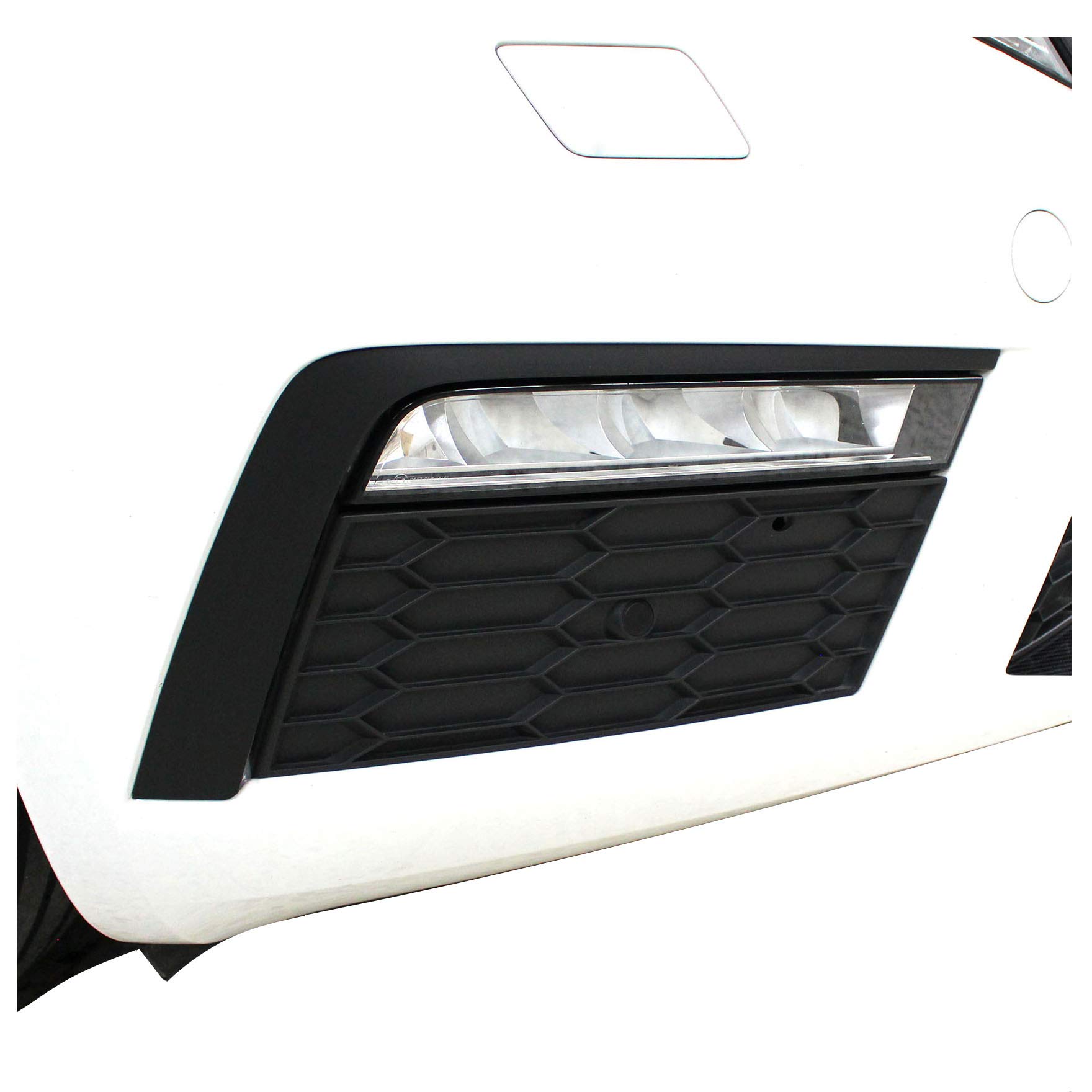 D070 Spoiler Flap Wing Dekor Set Folie selbstklebend für Auto Front Stoßstange (Schwarz Matt) von Finest Folia