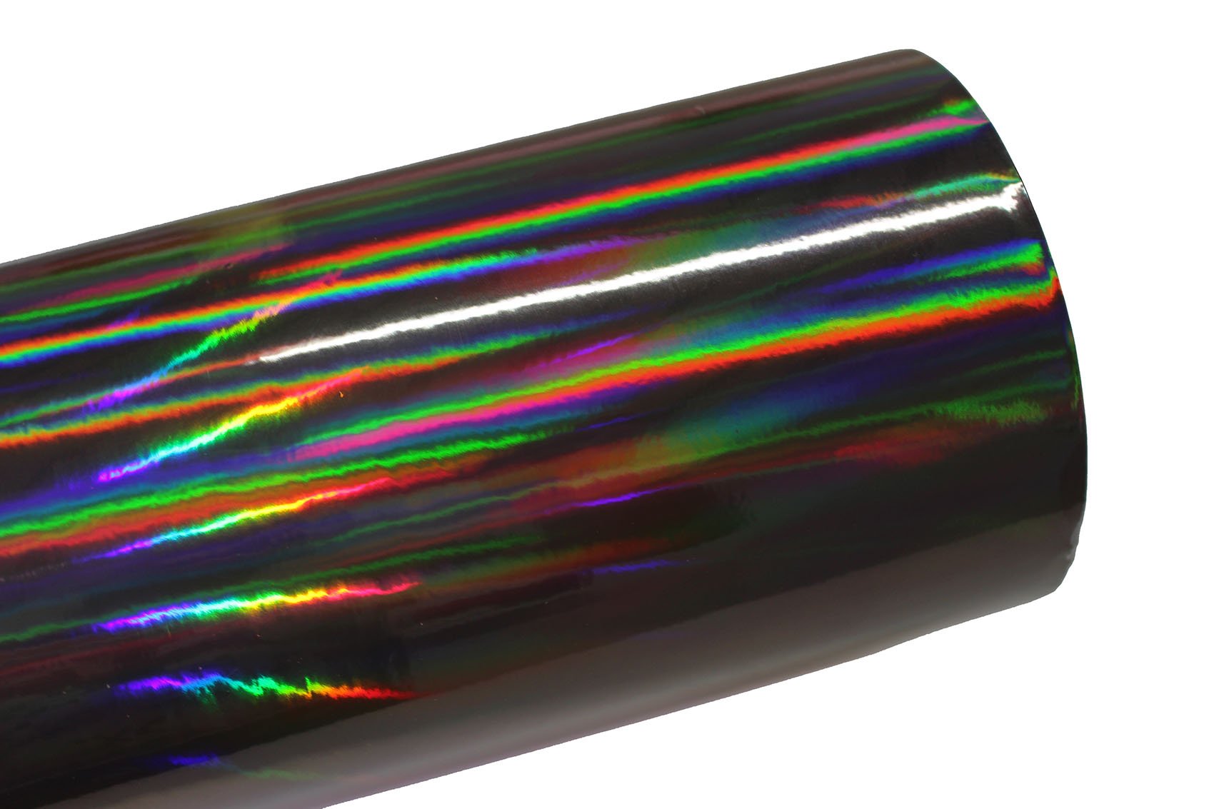 Finest Folia Laser Hologramm Chrom Auto Car Wrapping Folie mit Luftkanälen Holographic Selbstklebend Blasenfrei (Schwarz, 10 Meter x 152cm) von Finest Folia
