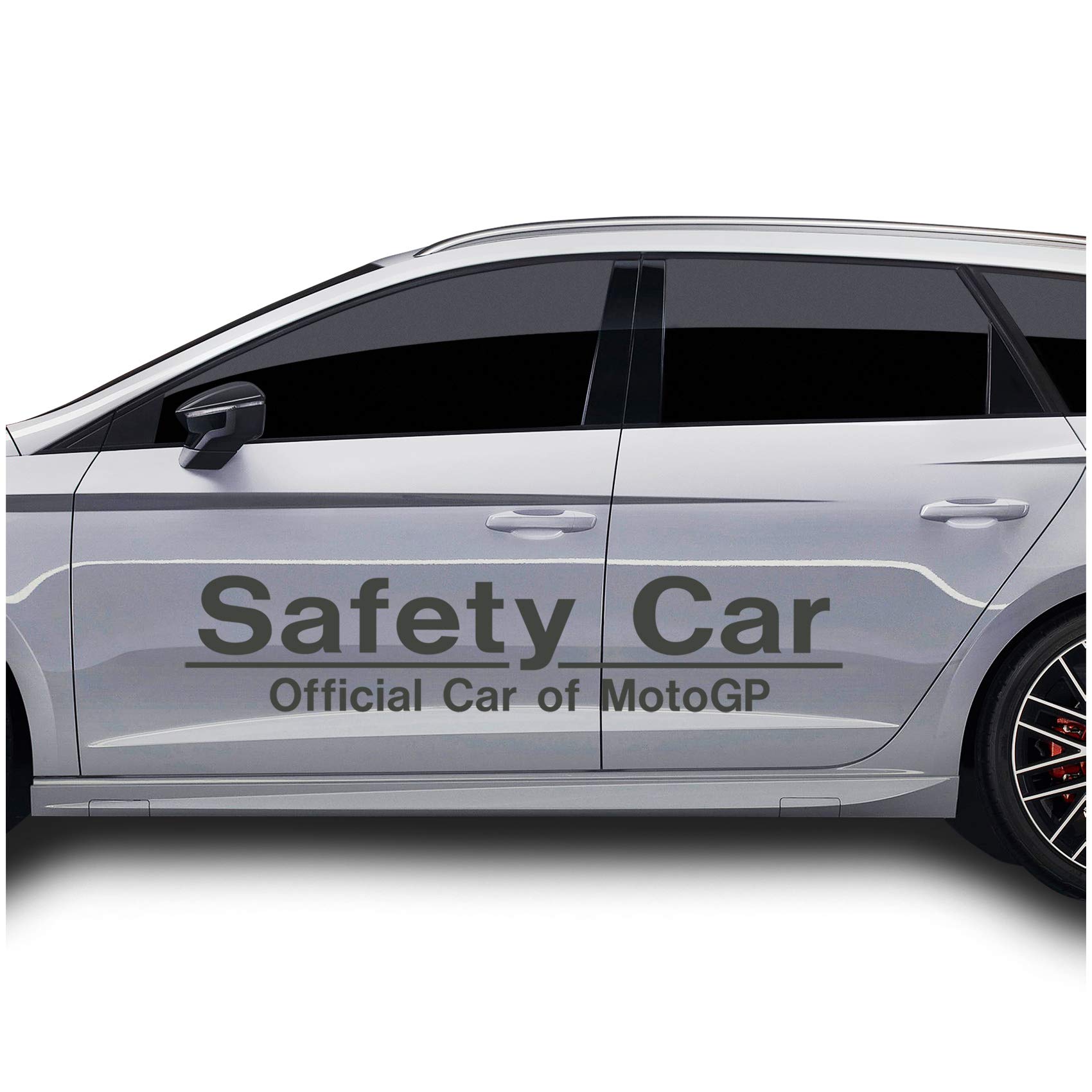 2x Safety Car Aufkleber Set 120x25cm Waschstraßenfest Selbstklebend für Auto Kfz Zubehör Tuning Dekor Sticker KX034 (Anthrazit Metallic) von Finest Folia