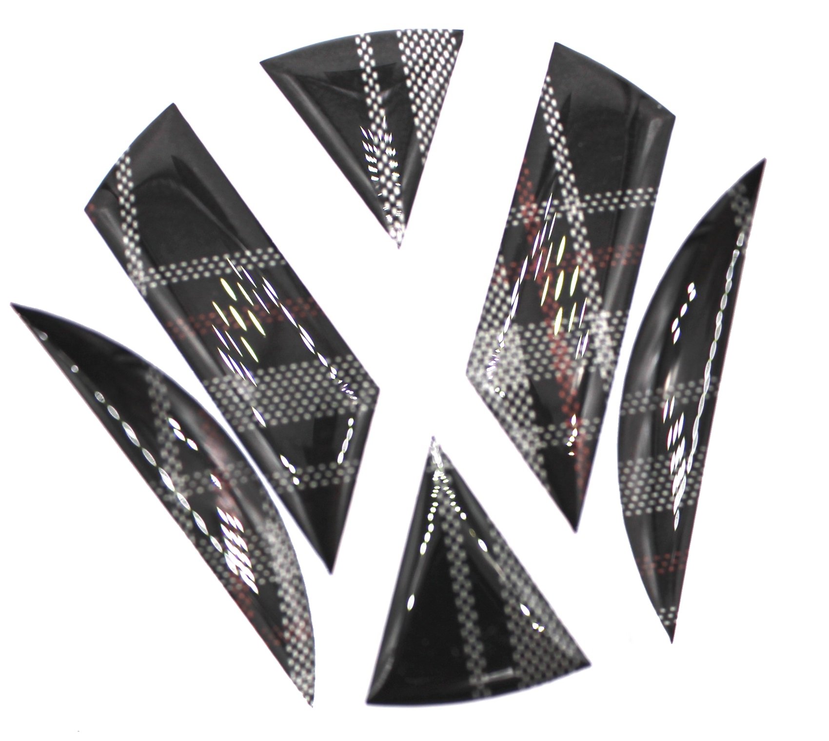 Finest-Folia 3D Emblem Gel Aufkleber hinten DM001 (Jacky Stoffmuster) von Finest-Folia