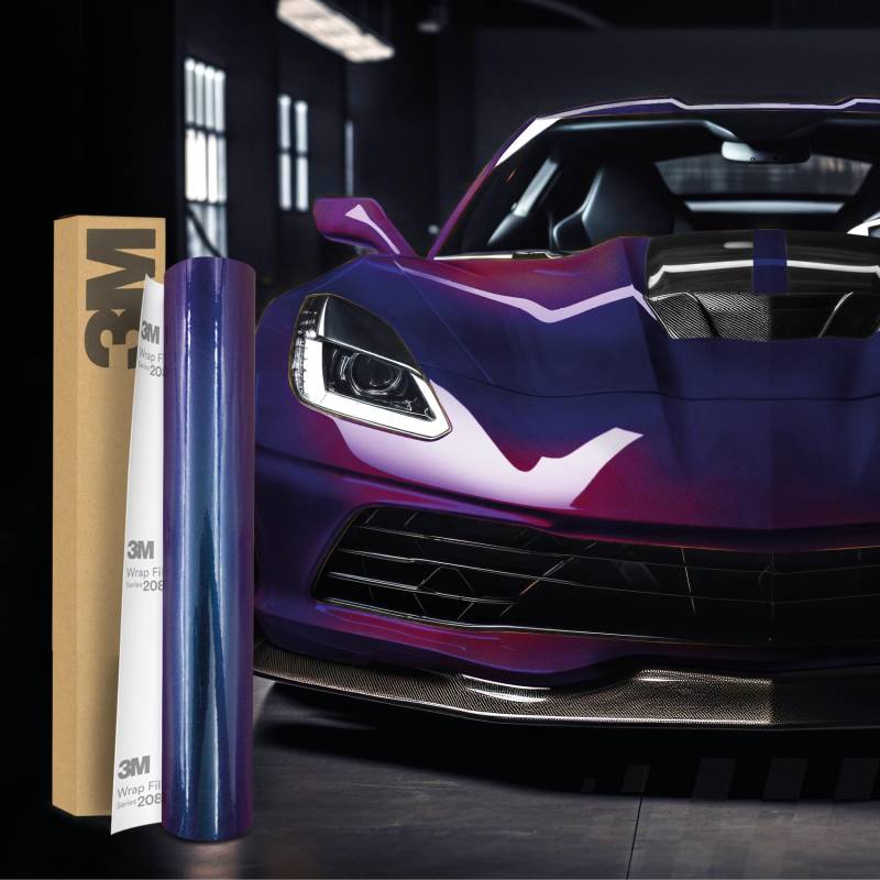 Finest Folia 3M 2080 Car Wrapping Folie 30x152cm Selbstklebende Autofolie für Auto Motorrad Boot 3D Lackschutzfolie mit Luftkanälen zum Folieren (GP278 Gloss Deep Space) von Finest Folia