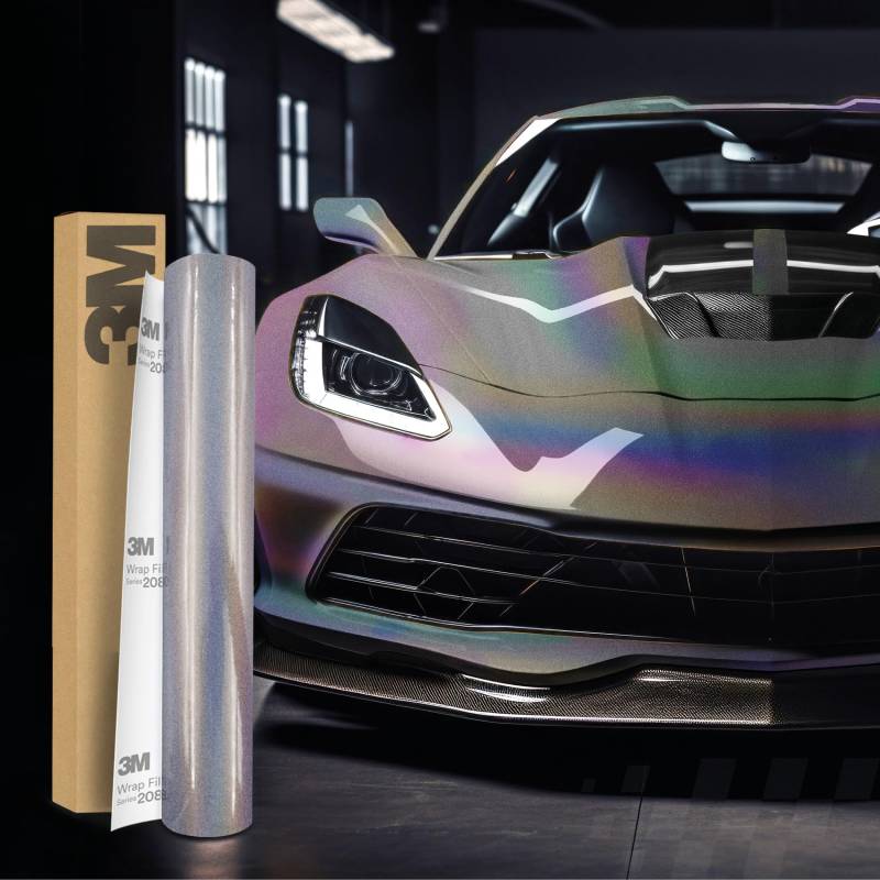 Finest Folia 3M 2080 Car Wrapping Folie 30x152cm Selbstklebende Autofolie für Auto Motorrad Boot 3D Lackschutzfolie mit Luftkanälen zum Folieren (GP281 Gloss Psychedelic) von Finest Folia