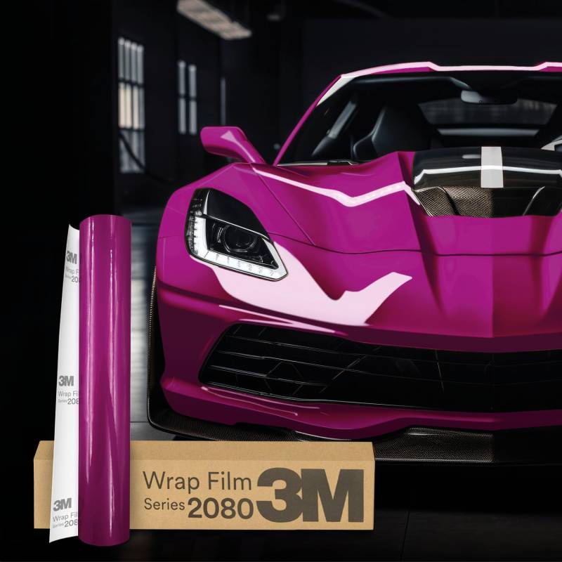 Finest Folia 3M 2080 Car Wrapping Folie 30x152cm Selbstklebende Autofolie für Auto Motorrad Boot 3D Lackschutzfolie mit Luftkanälen zum Folieren (HG73 High Gloss Ruby Rosso) von Finest Folia