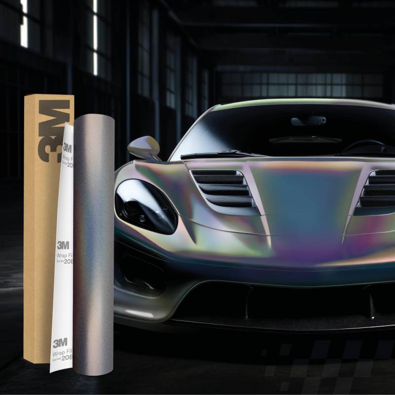 Finest Folia 3M 2080 Car Wrapping Folie 30x152cm Selbstklebende Autofolie für Auto Motorrad Boot 3D Lackschutzfolie mit Luftkanälen zum Folieren (SP281 Satin Psychedelic) von Finest Folia