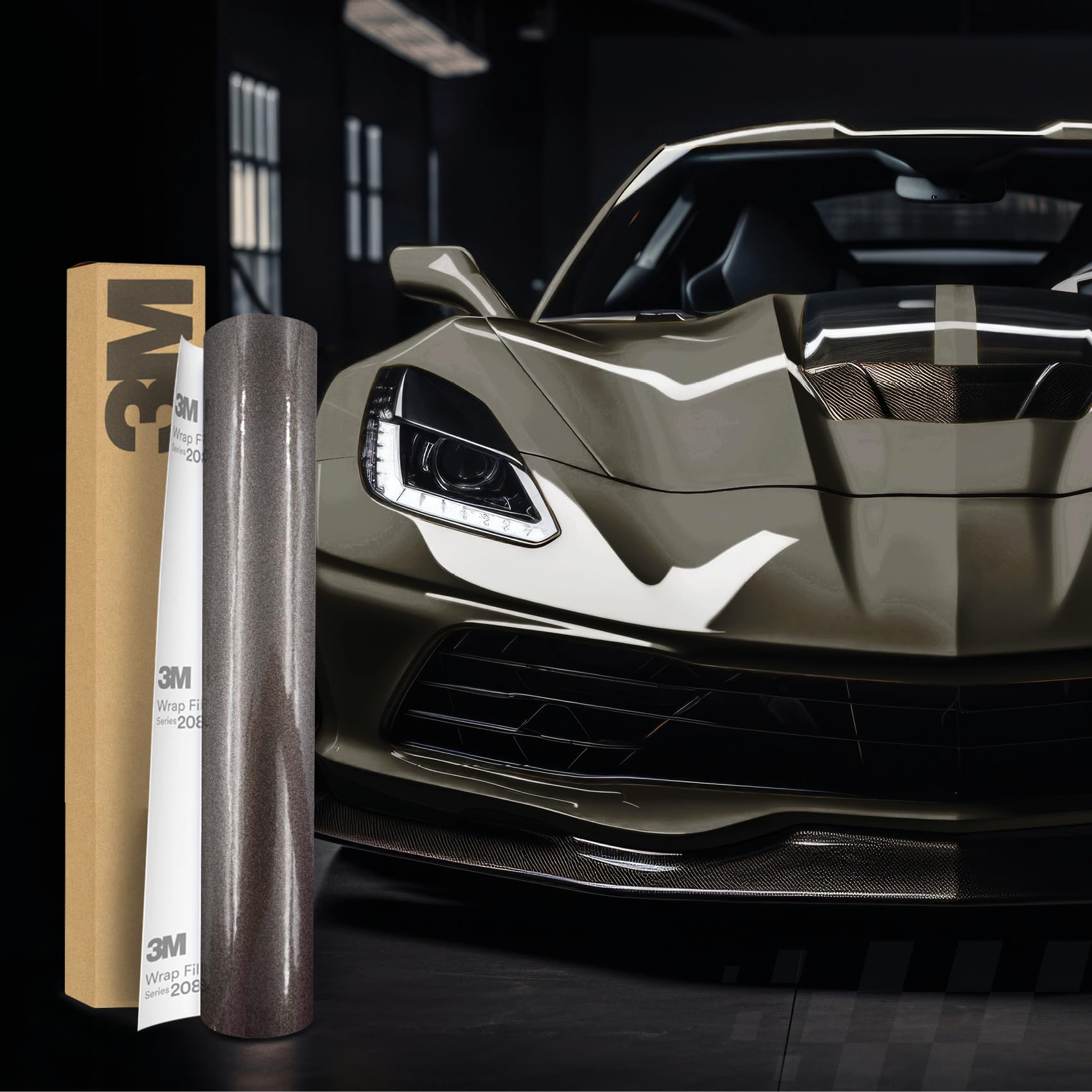 Finest Folia 3M 2080 Car Wrapping Folie Selbstklebende Autofolie für Auto Motorrad Boot 3D Lackschutzfolie mit Luftkanälen zum Folieren (G211 Gloss Charcoal Metallic, 22,86m x 152cm (Vollrolle)) von Finest Folia