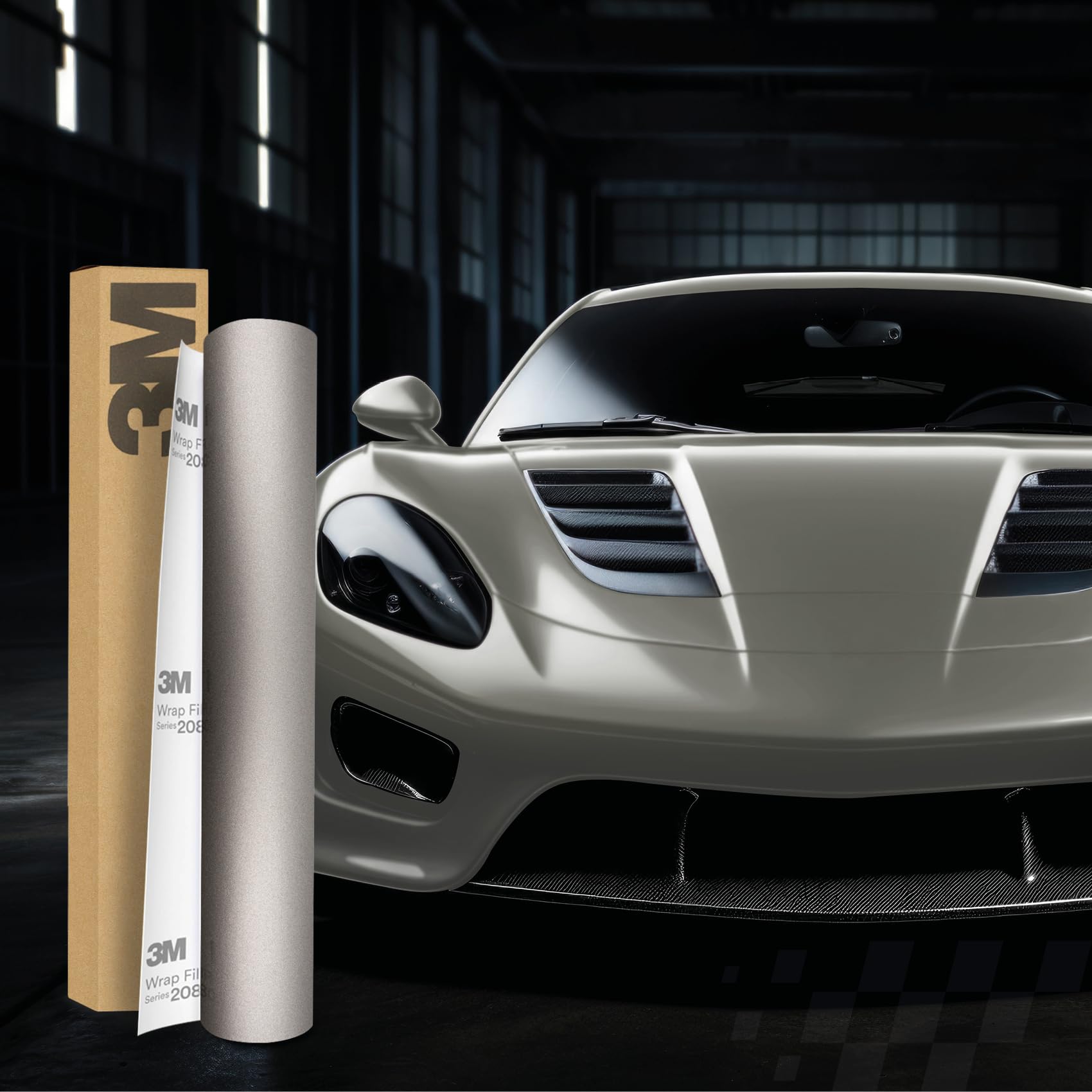 Finest Folia 3M 2080 Car Wrapping Folie Selbstklebende Autofolie für Auto Motorrad Boot 3D Lackschutzfolie mit Luftkanälen zum Folieren (M230 Gray Aluminum, 450 x 152cm) von Finest Folia