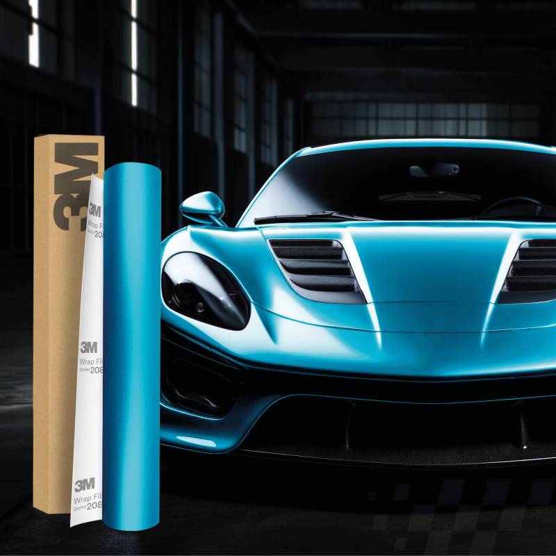 Finest Folia 3M 2080 Car Wrapping Folie Selbstklebende Autofolie für Auto Motorrad Boot 3D Lackschutzfolie mit Luftkanälen zum Folieren (S327 Satin Ocean Shimmer, 22,86m x 152cm (Vollrolle)) von Finest Folia
