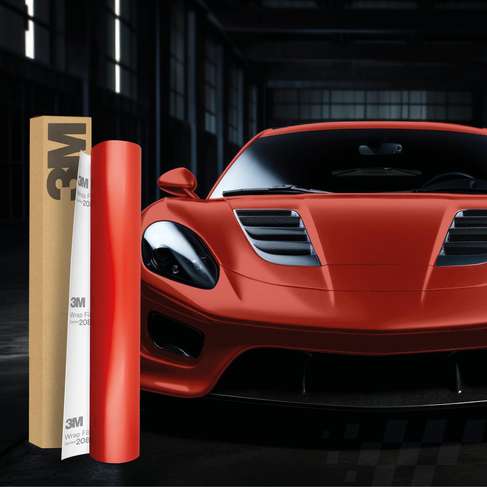 Finest Folia 3M 2080 Car Wrapping Folie Selbstklebende Autofolie für Auto Motorrad Boot 3D Lackschutzfolie mit Luftkanälen zum Folieren (S363 Satin Smoldering Red, 500 x 152cm) von Finest Folia