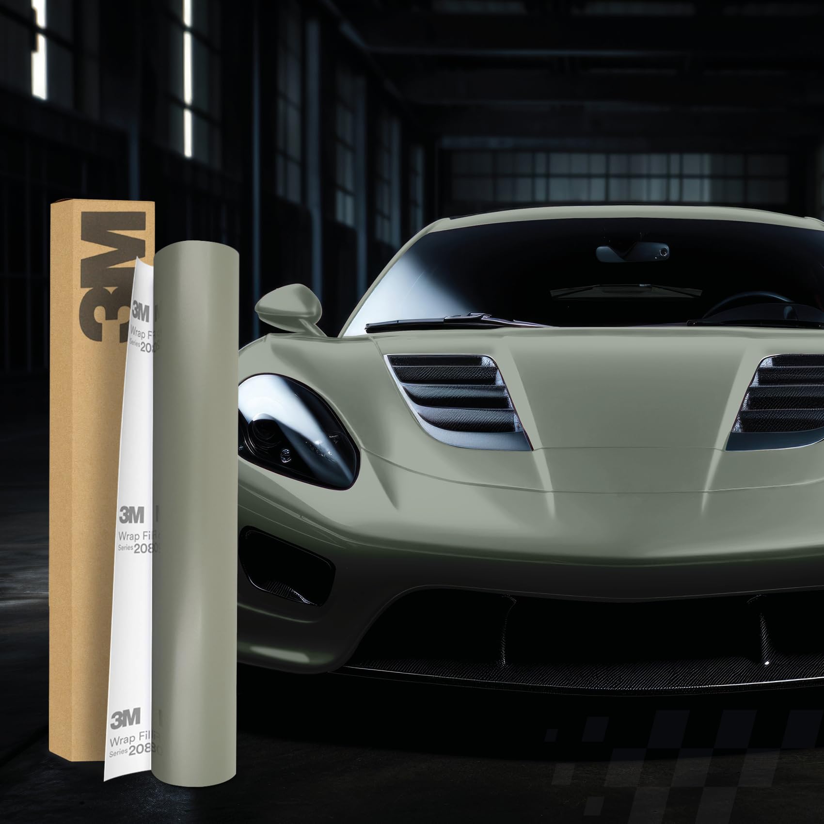 Finest Folia 3M 2080 Car Wrapping Folie Selbstklebende Autofolie für Auto Motorrad Boot 3D Lackschutzfolie mit Luftkanälen zum Folieren (S49 Satin Sandstone, 450 x 152cm) von Finest Folia