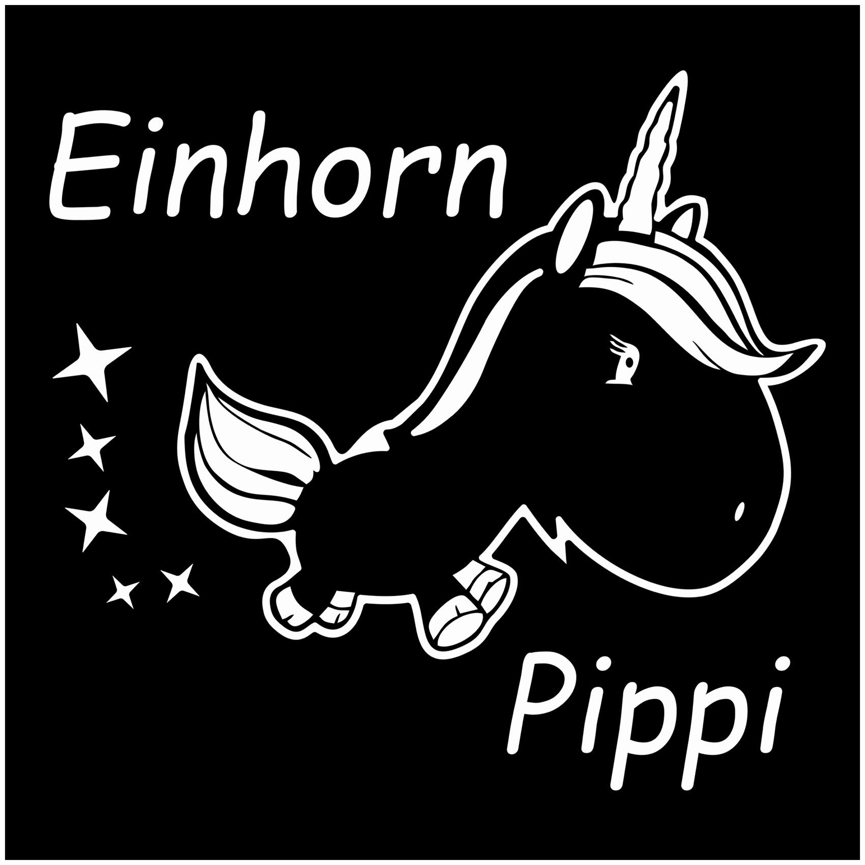 Finest Folia Einhorn Pippi Unicorn Dekor Set Hologramm 11cm x 10,5cm Tankdeckel Premium Dekor T Shirt Tasse (K073 Weiß Glanz) von Finest Folia