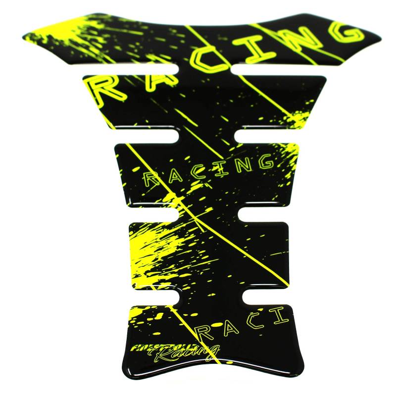 Gel Neon Tankpad Motorrad 3D Glanz Universal Tankaufkleber Tankschutz Lackschutz Aufkleber Pad MR004 (Neon Gelb) von Finest Folia