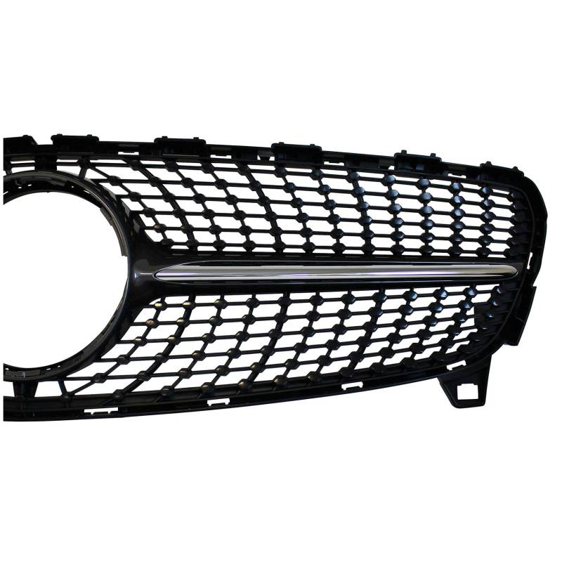 Kühlergrill Waben Aufkleber Dekor Zubehör Diamantgrill Urban Auto Autoaufkleber (Schwarz Glanz, W176 (K050)) von Finest Folia