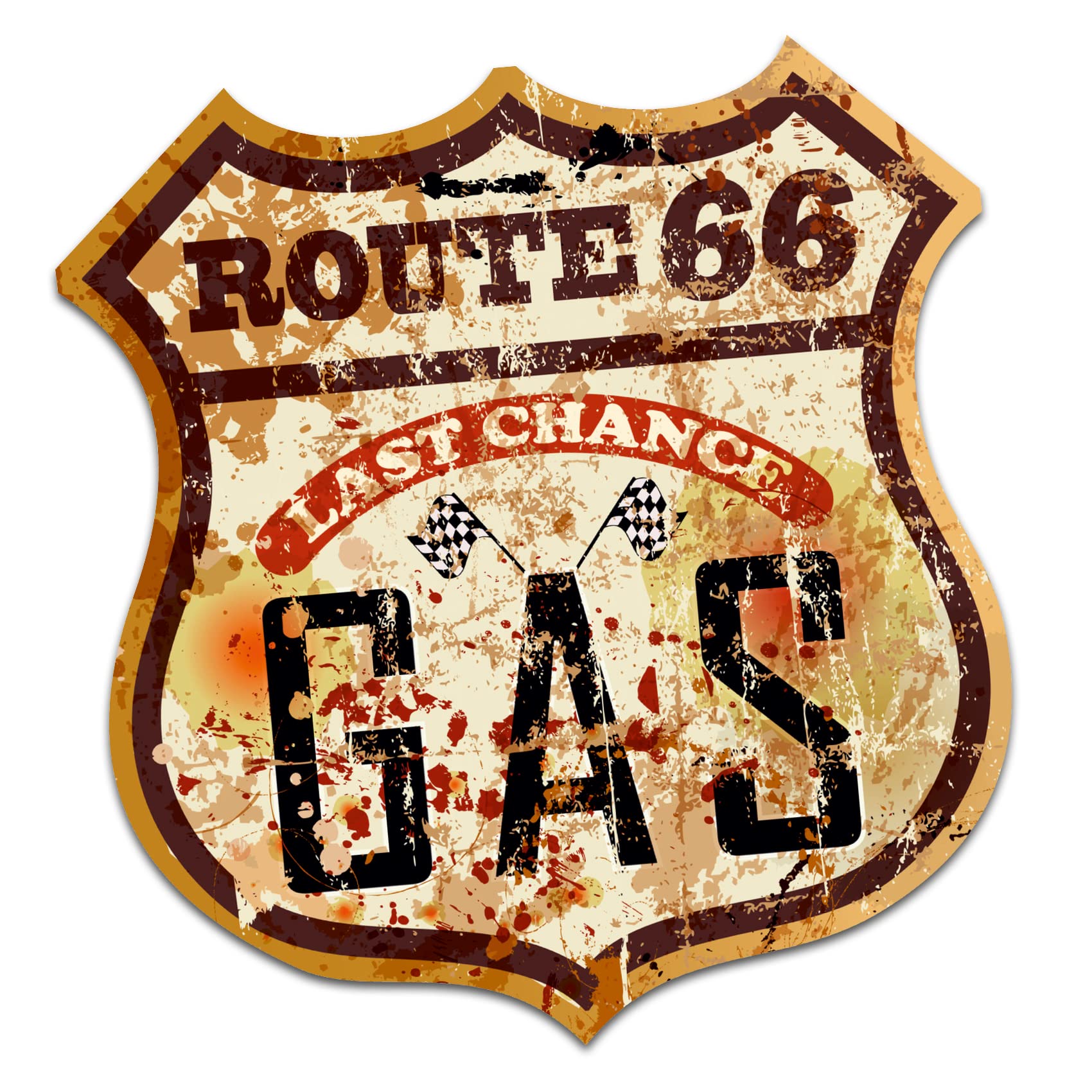 Retro Vintage Aufkleber -Finest Folia Sticker Old School Ace Kult Rockabilly (#11 Route 66) von Finest-Folia