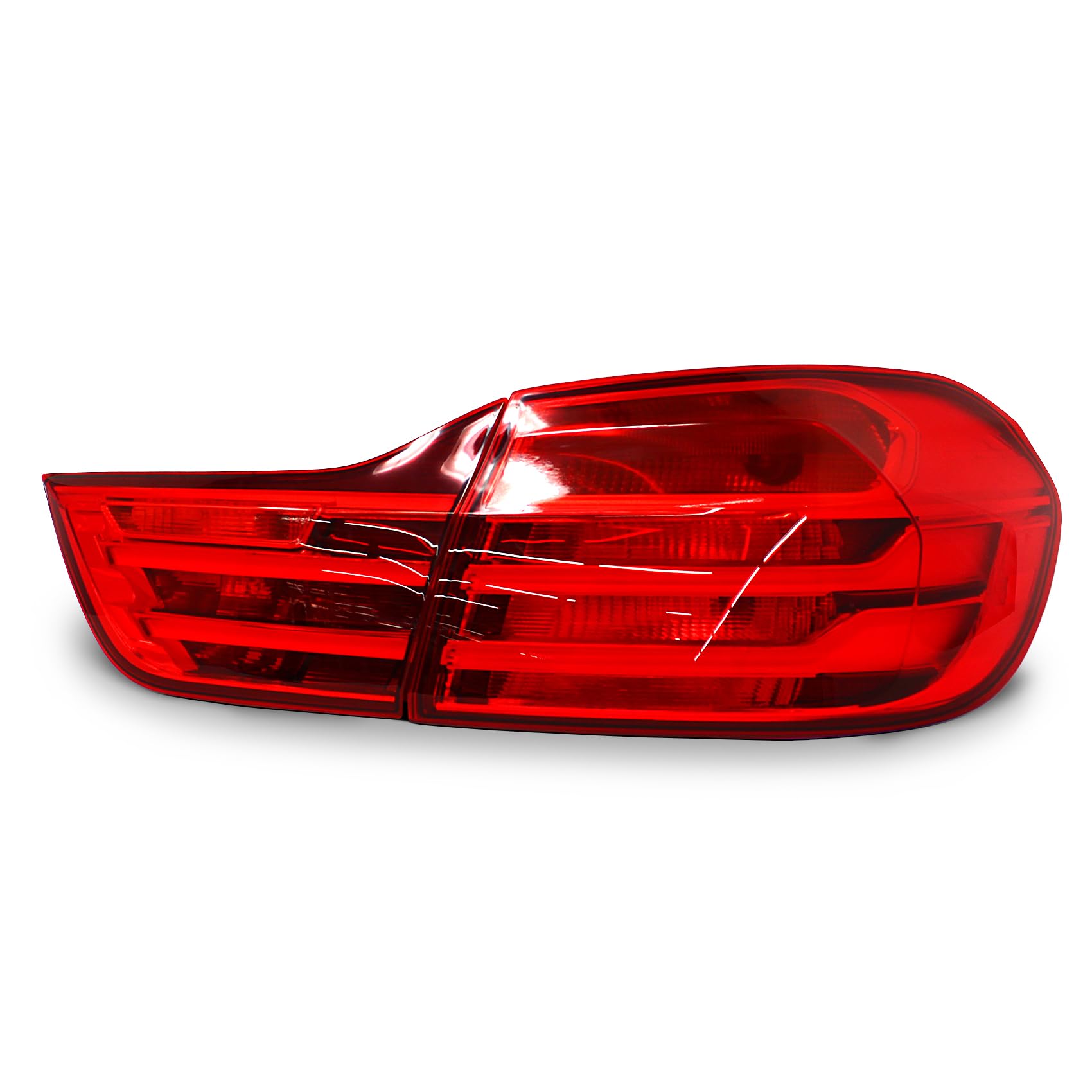 Rückleuchten Folie Set Aufkleber Tönungsfolie Heckleuchten passgenau zugeschnitten Auto Rücklichter (Red (C043)) von Finest Folia