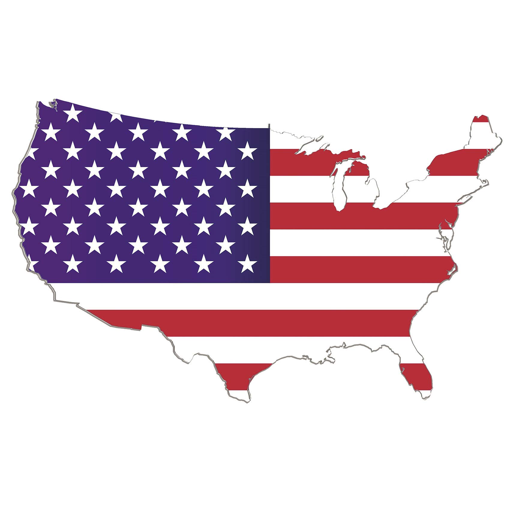 Wandtattoo USA Flagge Old, Modern 6 Größen Aufkleber Sticker Deko Amerika Folie (100 cm Länge 60 cm Höhe, Modern) von Finest-Folia