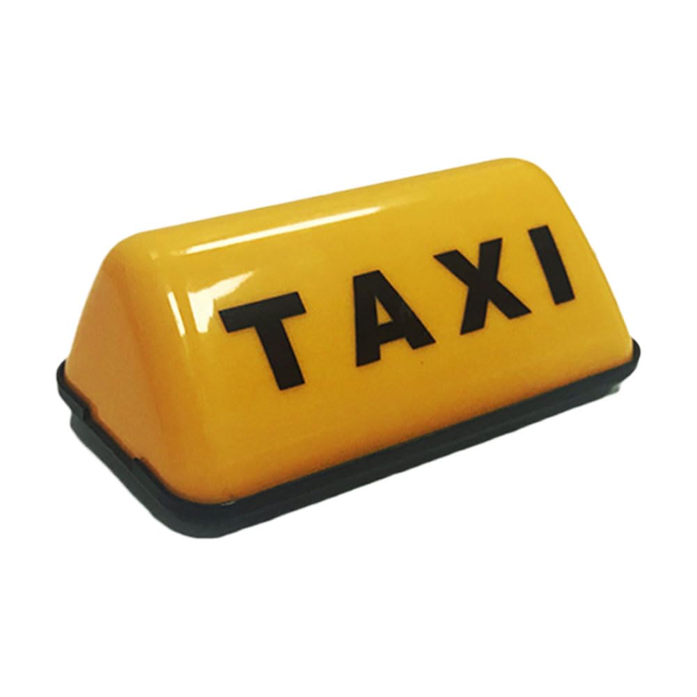 Fiorky 12 V modisches Taxi-Schild-Licht mit Klebesockel, Taxi-Oberlicht, 3 W Taxi-Kuppellicht, Weiß/Gelb, COB, Taxi-Schild, Kabine, superhell (gelb) von Fiorky
