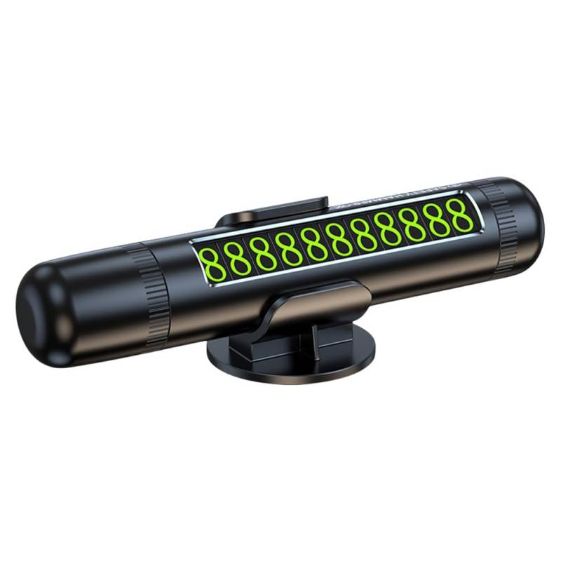 Fiorky 3-in-1 Auto-Telefonnummernkarte, Aluminiumlegierung, Auto-Fensterheber-Werkzeug, lebensrettender Flucht-Nothammer, temporäres Parkkarten-Rettungswerkzeug (schwarz) von Fiorky