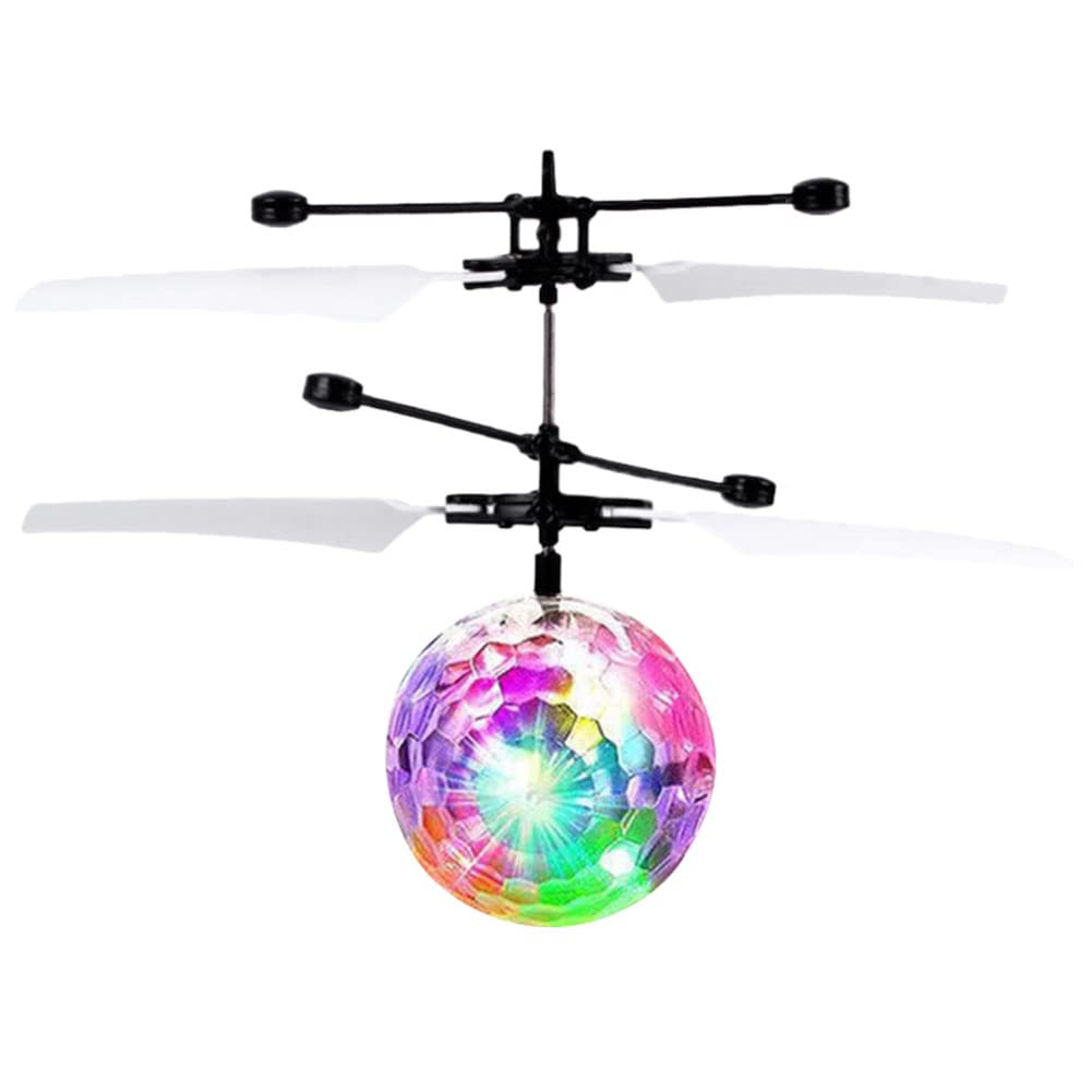 Fiorky Kunststoff-, fliegender Ball, Fernbedienung, Spielzeug, LED, elektronischer fliegender Ball, USB-betrieben, Induktionsflugzeug, 100 mAh, Kindergeschenke (Kristallkugel) von Fiorky