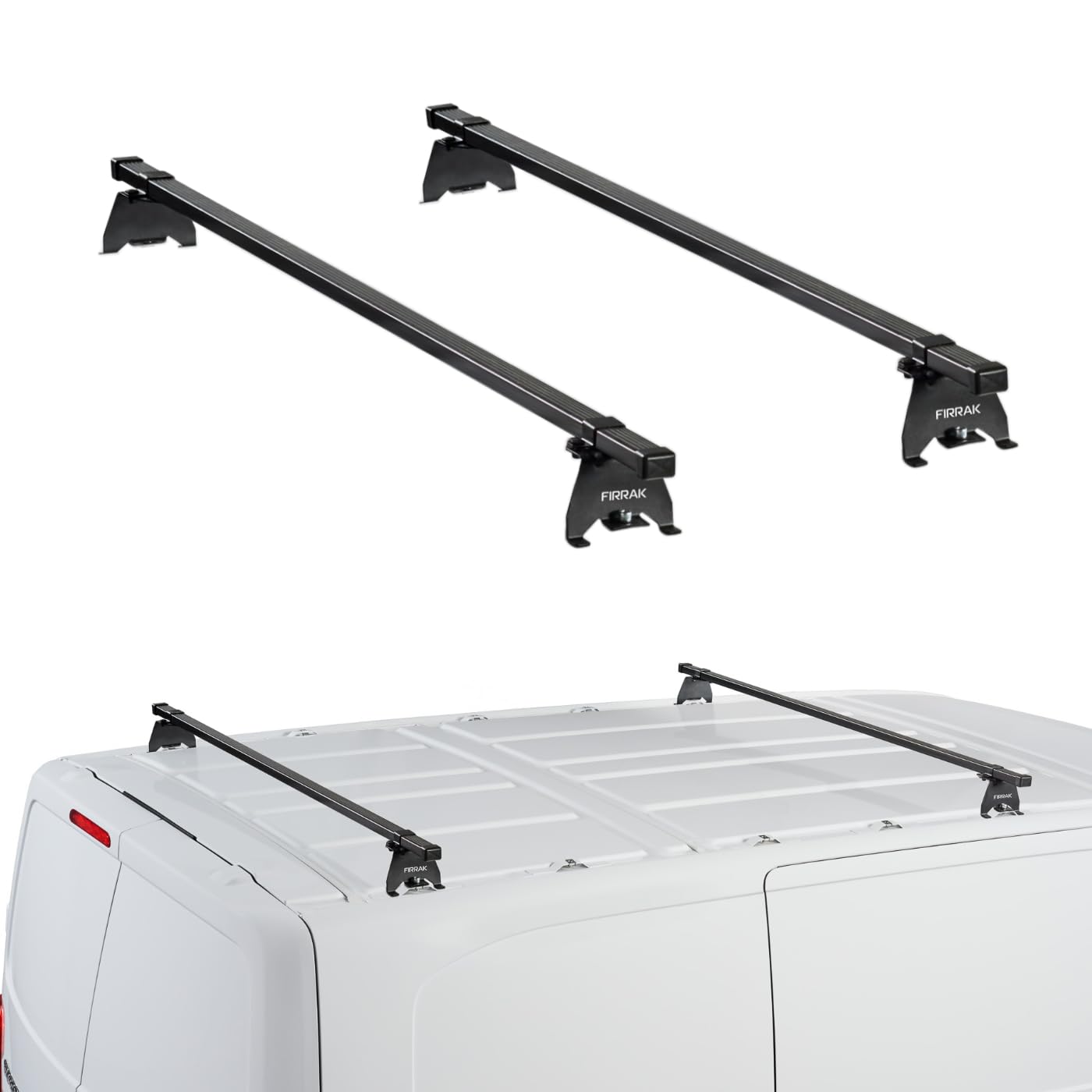 Firrak Onus PRO Stahl Dachträger für Renault Kangoo Van 2 II L1 2014-2021 - 2x Tragrohr, 100 kg Traglast, Schwarz Firrak Onus PRO Stahl Dachträger für Renault Kangoo Van 2 II L1 2014-2021 - 2x Tragrohr, 100 kg Traglast, Schwarz von Firrak