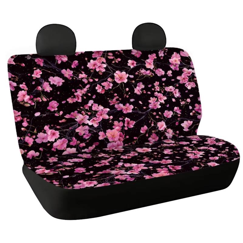 Fishidbird Autositzbezüge, Motiv: rosa Kirschblüten, rutschfest, 2-teiliges Set von Fishisbird