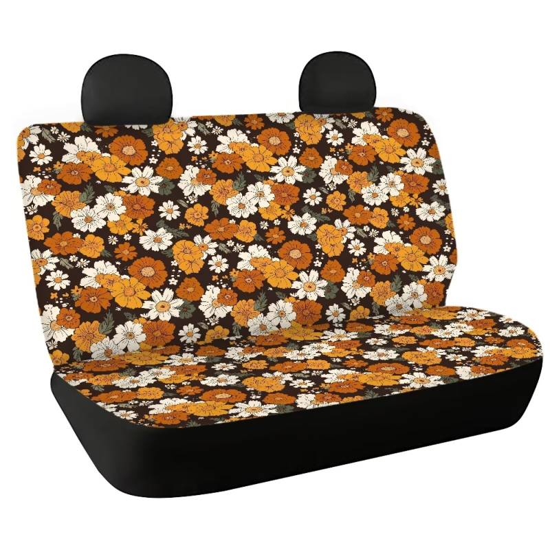 Fishidbird Autositzbezüge für Hunde und Kinder, Boho-Gänseblümchen-Druck, rutschfest, 2 Stück von Fishisbird