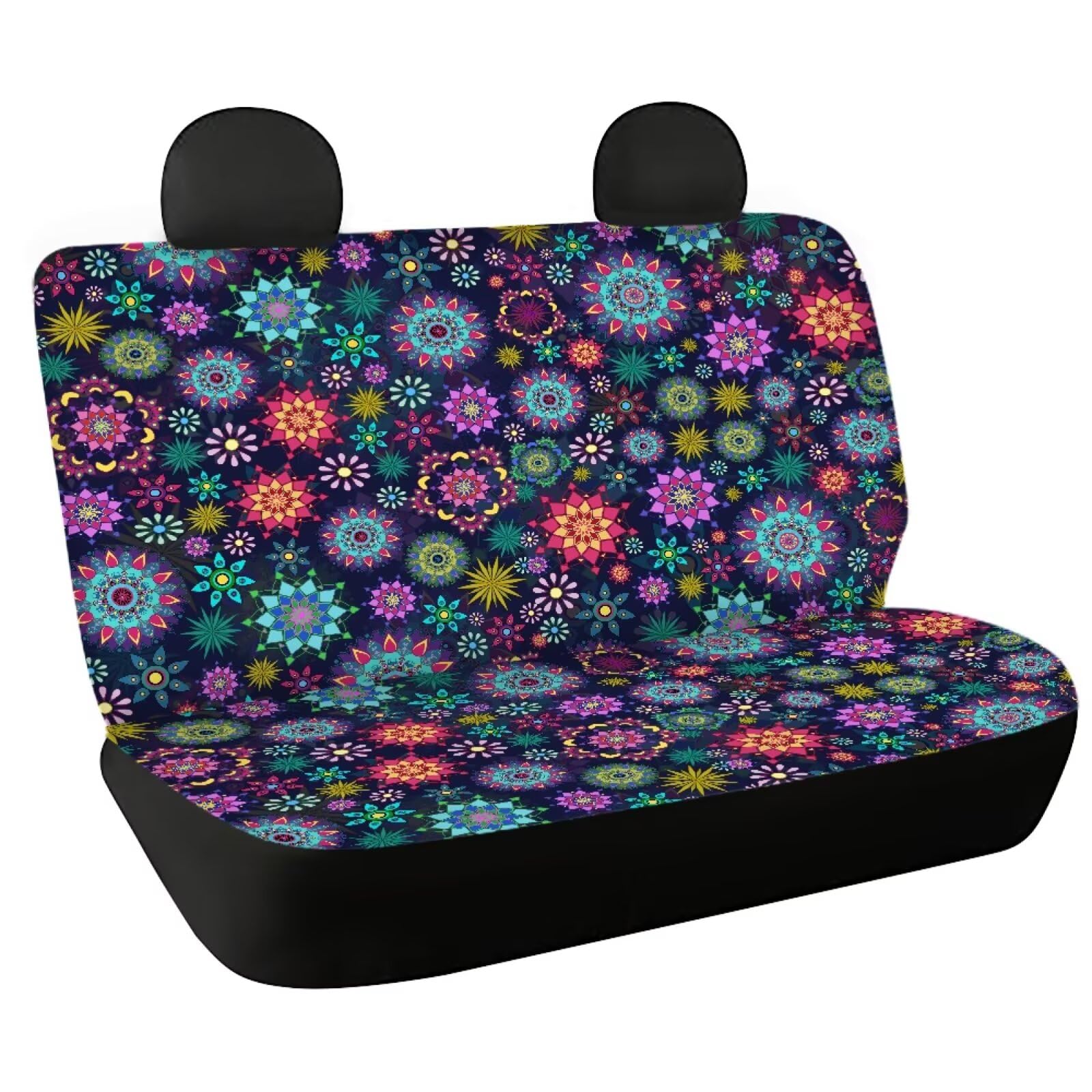 Fishidbird Autositzbezüge mit Hippie-Mandala-Druck, universelle Passform, für Hunde und Kinder, robuste Auto-Rücksitzbezüge, stilvolles Innendekor-Zubehör Fishidbird Autositzbezüge mit Hippie-Mandala-Druck, universelle Passform, für Hunde und Kinder, robuste Auto-Rücksitzbezüge, stilvolles Innendekor-Zubehör von Fishisbird