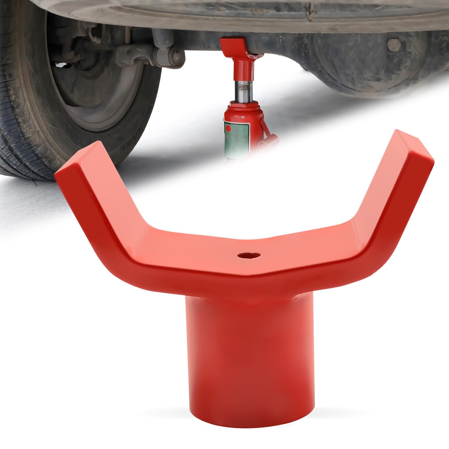 Flaschenwagenheber Adapter 12T – sicherer Stahl-Hebesattel für 7,6 cm und 10,2 cm (3 Zoll) und 10,2 cm (3 Zoll) Vierkantrohr, passend für 4,2 cm (1,65 Zoll) Zubehör oder von Fistihon
