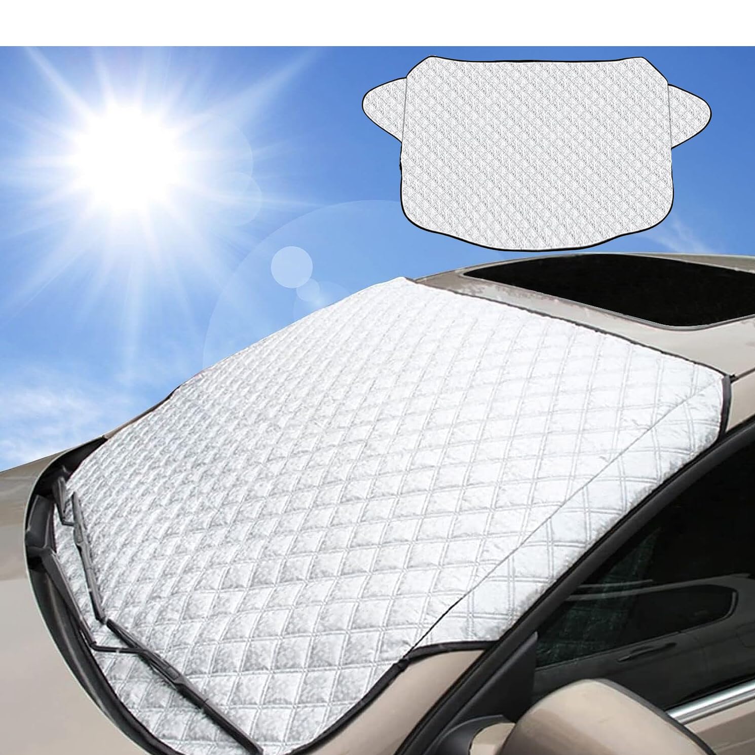 Fiterpo Frontscheibenabdeckung Auto Scheibenabdeckung Magnet Faltbare Frostabdeckung,Sonnenschutz, Frontscheibe Abdeckung Winter Windschutzscheibe Abdeckung für Gegen Schnee,Staub,Sonne Fiterpo Frontscheibenabdeckung Auto Scheibenabdeckung Magnet Faltbare Frostabdeckung,Sonnenschutz, Frontscheibe Abdeckung Winter Windschutzscheibe Abdeckung für Gegen Schnee,Staub,Sonne von Fitepro