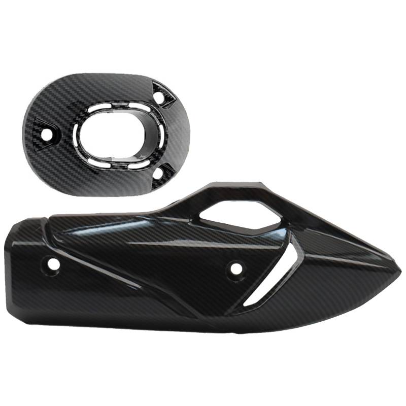 Fitooles Motorrad-Zubehör Auspuff-Schalldämpfer Rohrschutzabdeckungen für PCX160 Motorrad Wärmedämmung Abdeckungen Hitzeschild von Fitooles