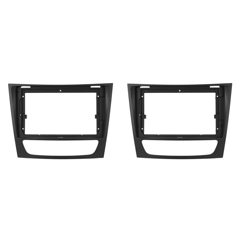 Fivetwofive 2X 2Din Auto-CD DVD-Rahmen Audio-Anpassungsadapter Armaturenbrett-VerkleidungssäTze Facia Panel 9 für E- W211 1999-2007 von Fivetwofive