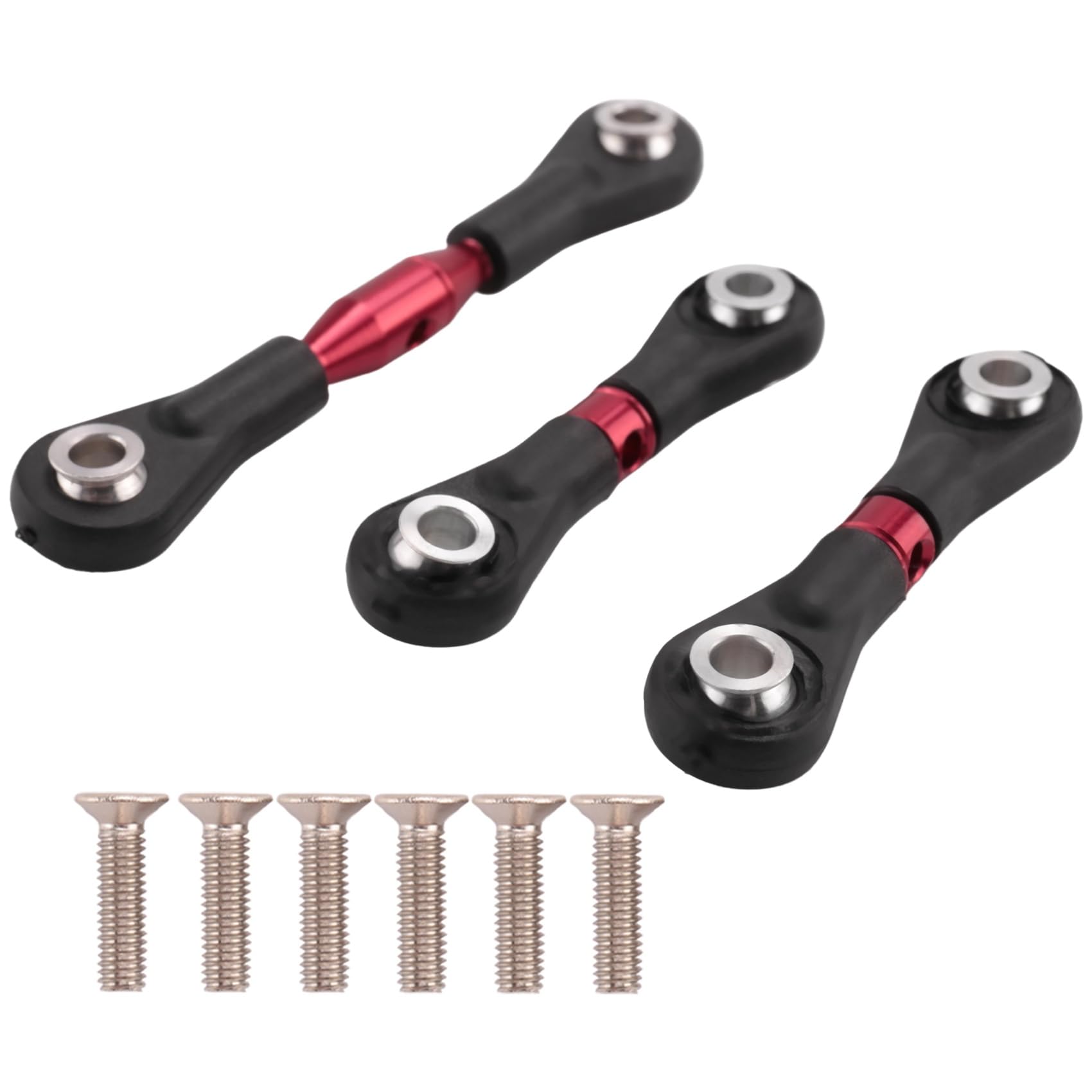 Fivetwofive 3 StüCk Metall Lenkung Stange Verbindung Stange Spur Stange für TT-01 TT01 1/10 RC Auto Upgrade Teile ZubehöR,Rot Fivetwofive 3 StüCk Metall Lenkung Stange Verbindung Stange Spur Stange für TT-01 TT01 1/10 RC Auto Upgrade Teile ZubehöR,Rot von Fivetwofive