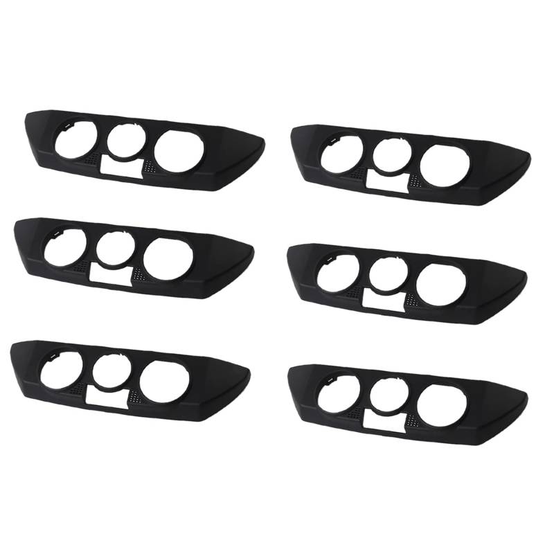 Fivetwofive 6X Auto Schwarz Front Dashboard AC Heizung Steuerung Paneel Trim Abdeckung Kappe Passend für 9N 2002-2010 6Q0820075C 1QA von Fivetwofive
