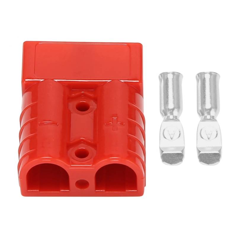 Fivetwofive FüR Anderson Style Stecken Verbinder 50A 600V 6-12AWG Elektrowerkzeug für 6AWG Plattierte Massive Anschluss Stecker Rot von Fivetwofive