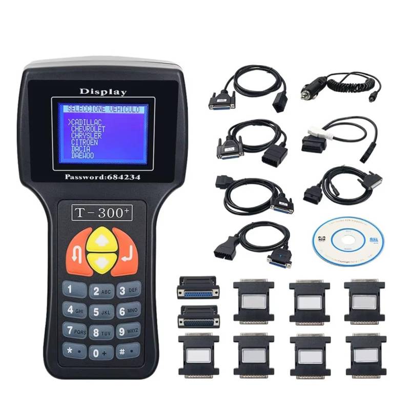 Fivetwofive T300 Schlüsselprogrammierer T300 Auto V23.9 Autoschlüsselhersteller T300 Code Programmierer Schlüsselanpassungsgerät Englische Version Schwarz von Fivetwofive