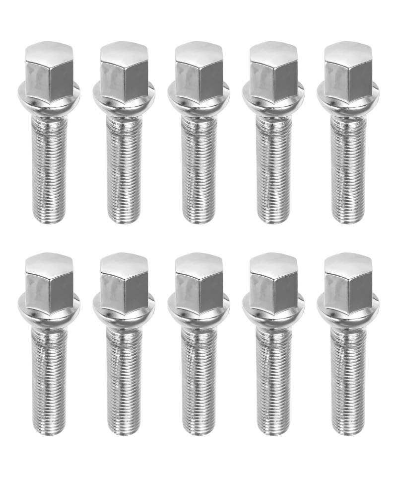 Flaconi 10PCS Radschrauben für Autos,Radschrauben,Radschrauben M14x1.5 Kegelbund,Radschrauben Radbolzen,Radschrauben Konische Ringradschrauben,für Stahlfelgen als Auch für Aluminiumfelgen Geeignet von Flaconi