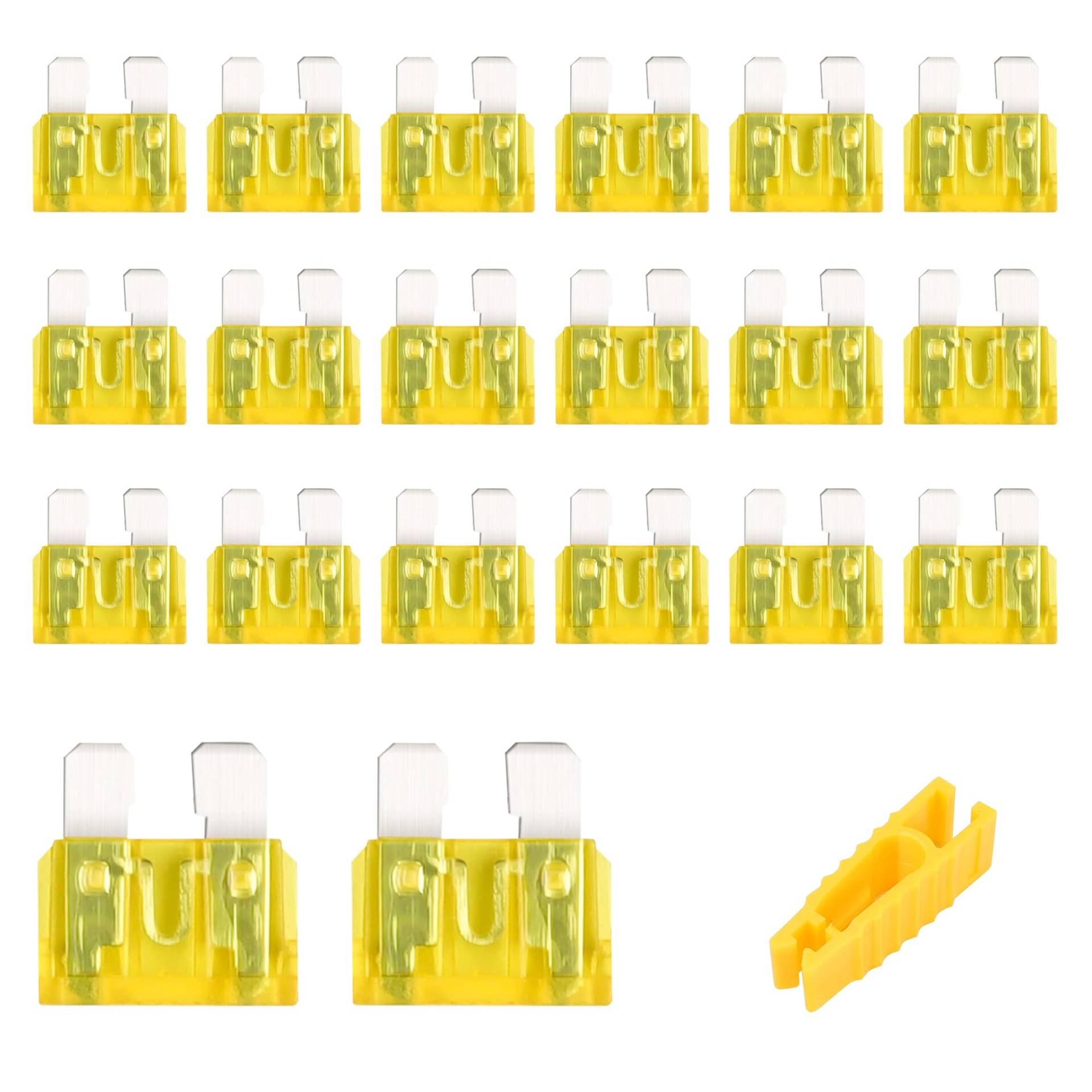 Flaconi 20PCS Kfz Sicherungen,Sicherungen,Sicherungen Kfz,Flachsicherungen Kfz,Kfz Sicherung,Flachsicherungen,Auto Sicherung,Sicherung,Geeignet für PKW,LKW,Motorräder (20A) von Flaconi