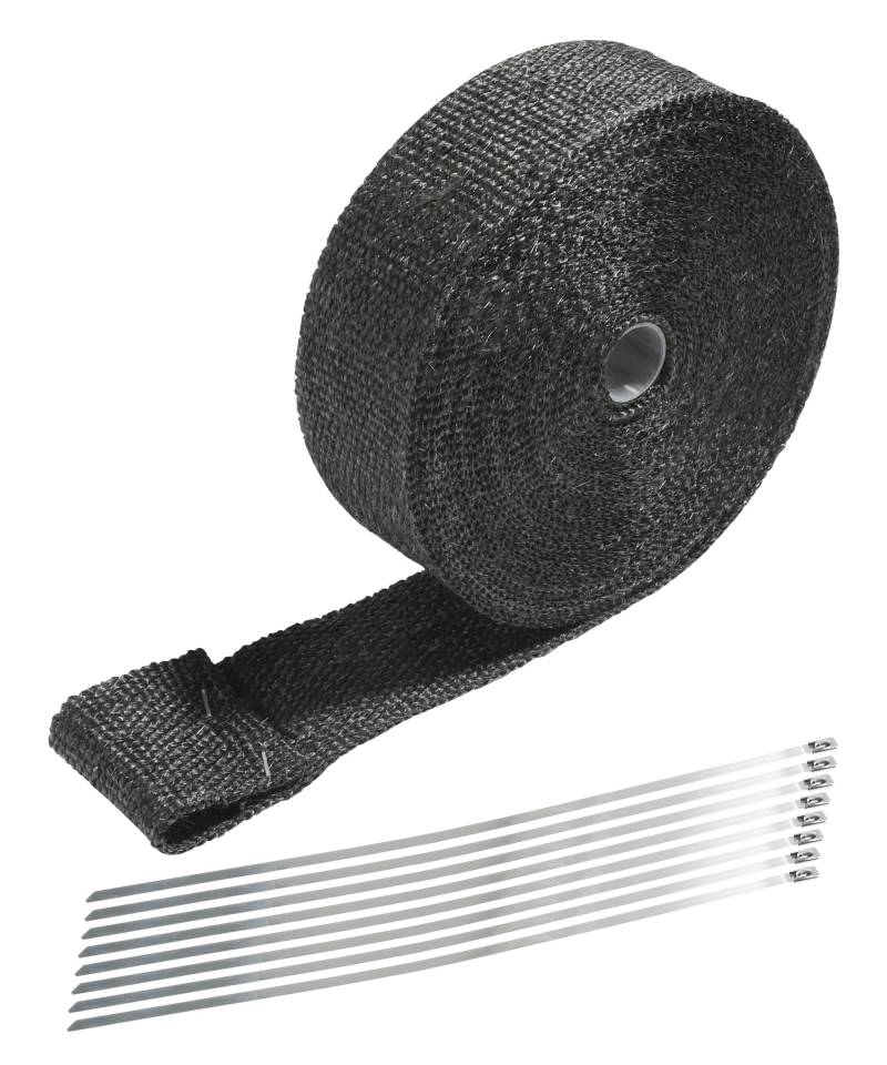 Flaconi 33FT Auto Auspuff Dichtungsband,Hitzeschutzband Auspuff,Hitzeschutzband,Hitzeschutz Auspuff,Hitzeschutzband für Auspuff,Auspuffbandage,Geeignet für Fächerkrümmer Thermoband Krümmerband von Flaconi
