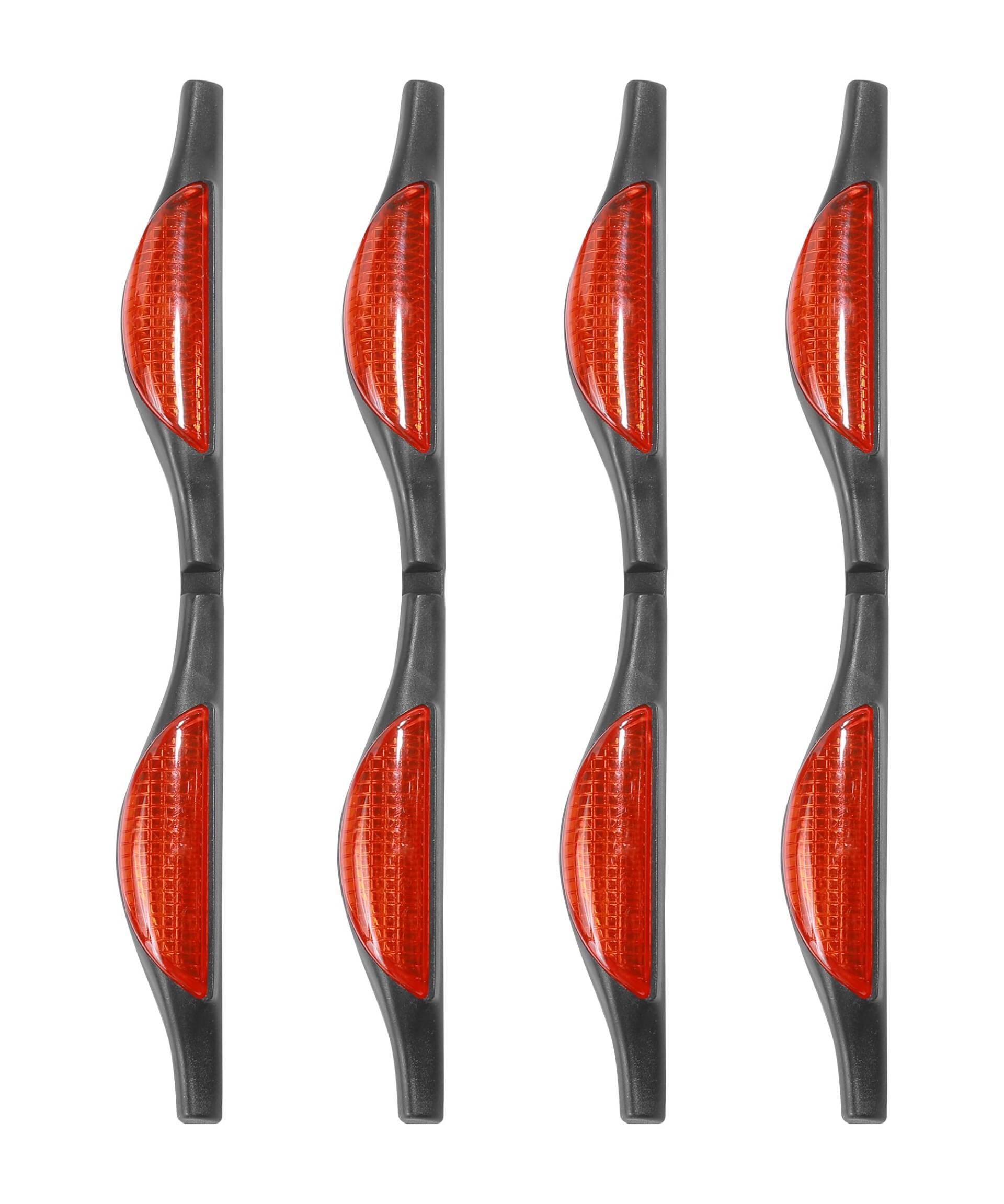 Flaconi 4PCS Anti-Kollisions-Autotürschutzstreifen,Autotür Kantenschutz mit Reflektoren,Autotürschutzleiste, PVC-Autotürkantenreflektoren schützen,Geeignet für die meisten Autos,LKWs,SUVs (Rot) von Flaconi