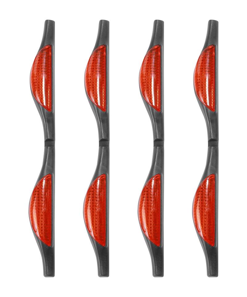 Flaconi 4PCS Anti-Kollisions-Autotürschutzstreifen,Autotür Kantenschutz mit Reflektoren,Autotürschutzleiste, PVC-Autotürkantenreflektoren schützen,Geeignet für die meisten Autos,LKWs,SUVs (Rot) von Flaconi
