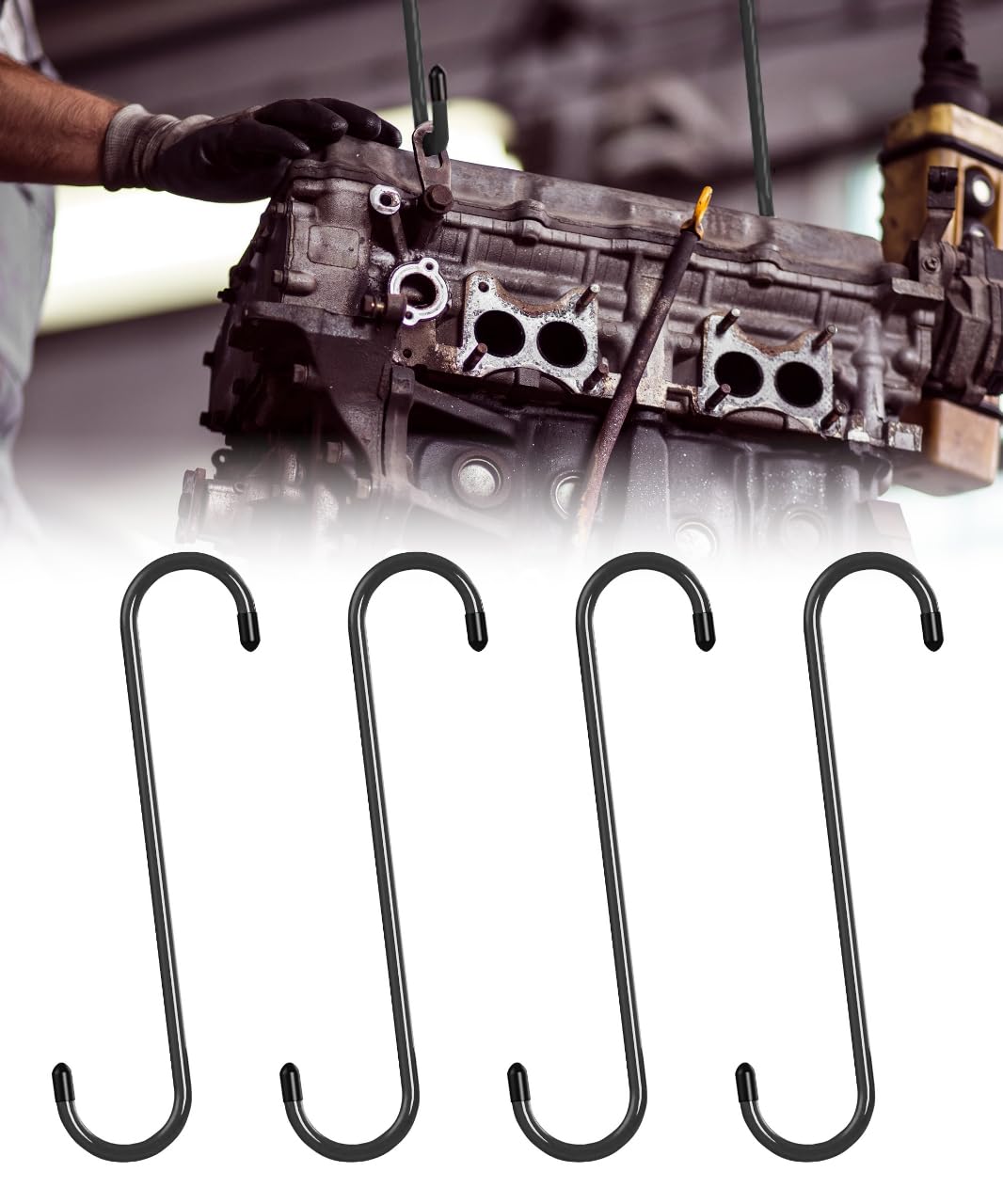 Flaconi 4PCS Bremsen Haken für Auto,Bremssattel Aufhänger Haken, S Förmiger Haken Aufhängungsscheibe Bremssattel Aufhänger,Bremssattelhaken (Schwarz) von Flaconi